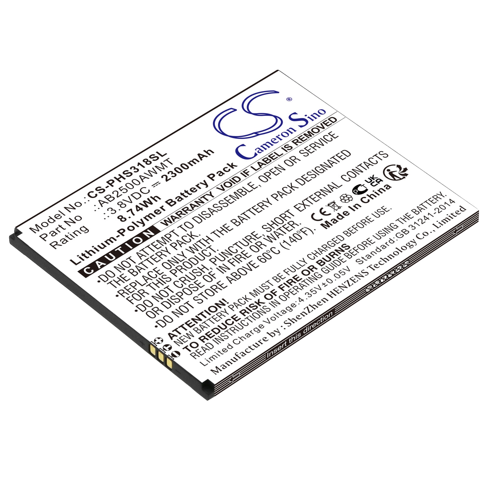 Batteri til SmartPhone, Mobil til Philips Xenium S318, CTS318