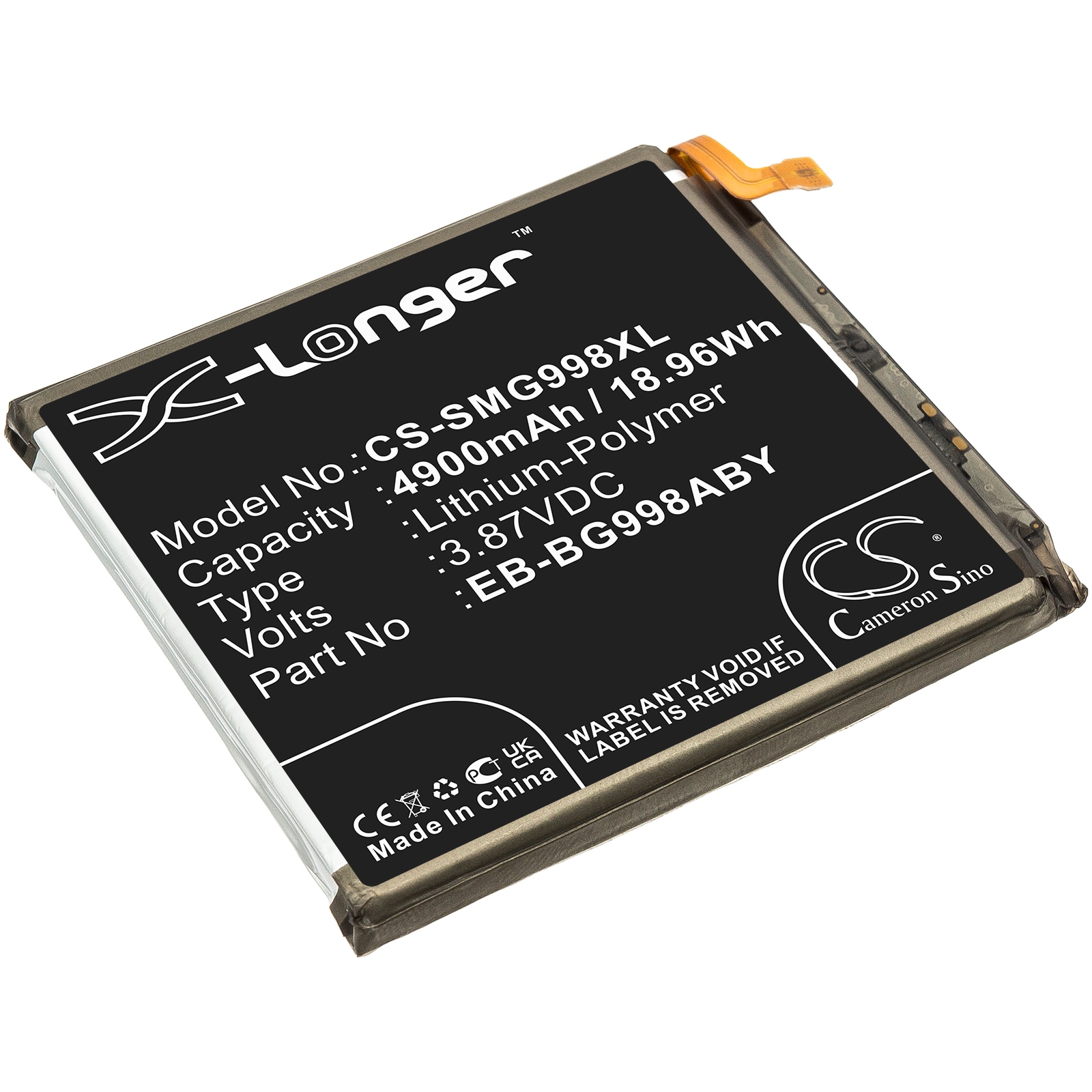 Batteri til SmartPhone, Mobil til Samsung Galaxy S21 Ultra, Galaxy S21 Ultra 5G og andre.