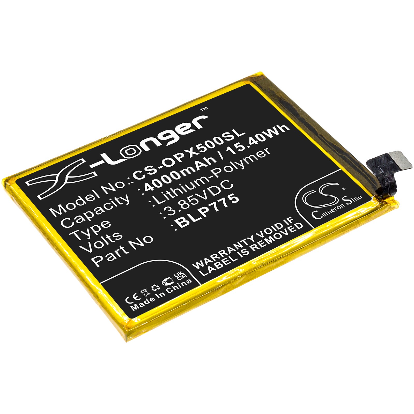 Batteri til SmartPhone, Mobil til OPPO Realme X50 5G, RMX2025, RMX2021
