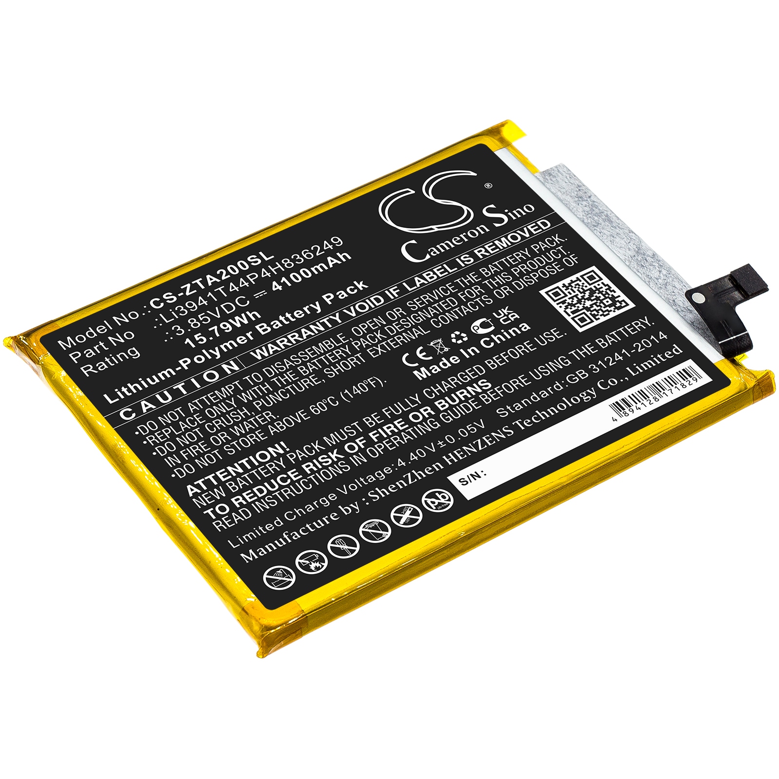 Batteri til SmartPhone, Mobil til ZTE Axon 20 5G, A2121G, A2121 og andre.