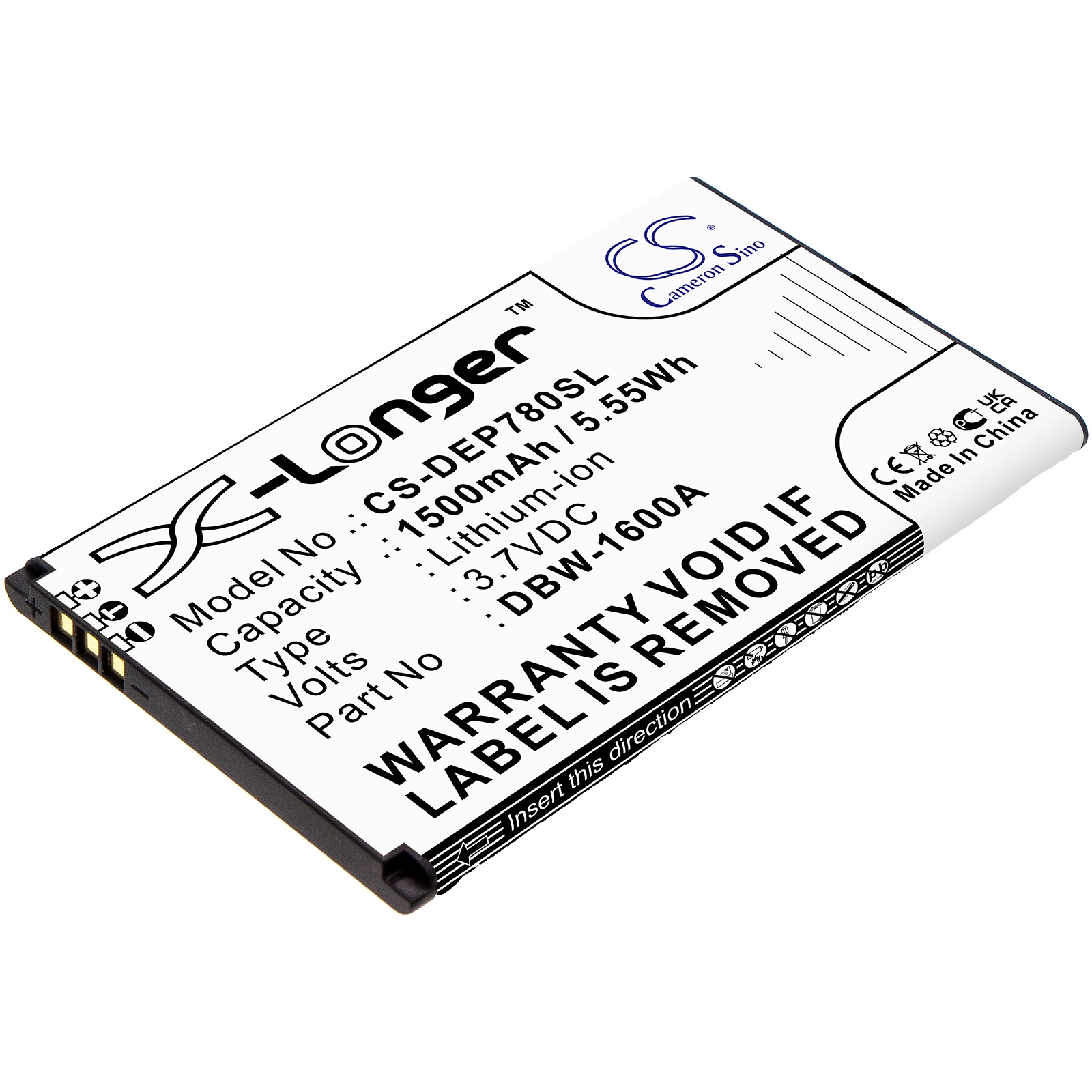 Batteri til SmartPhone, mobil til Doro 7010, 7011, 7781 osv.