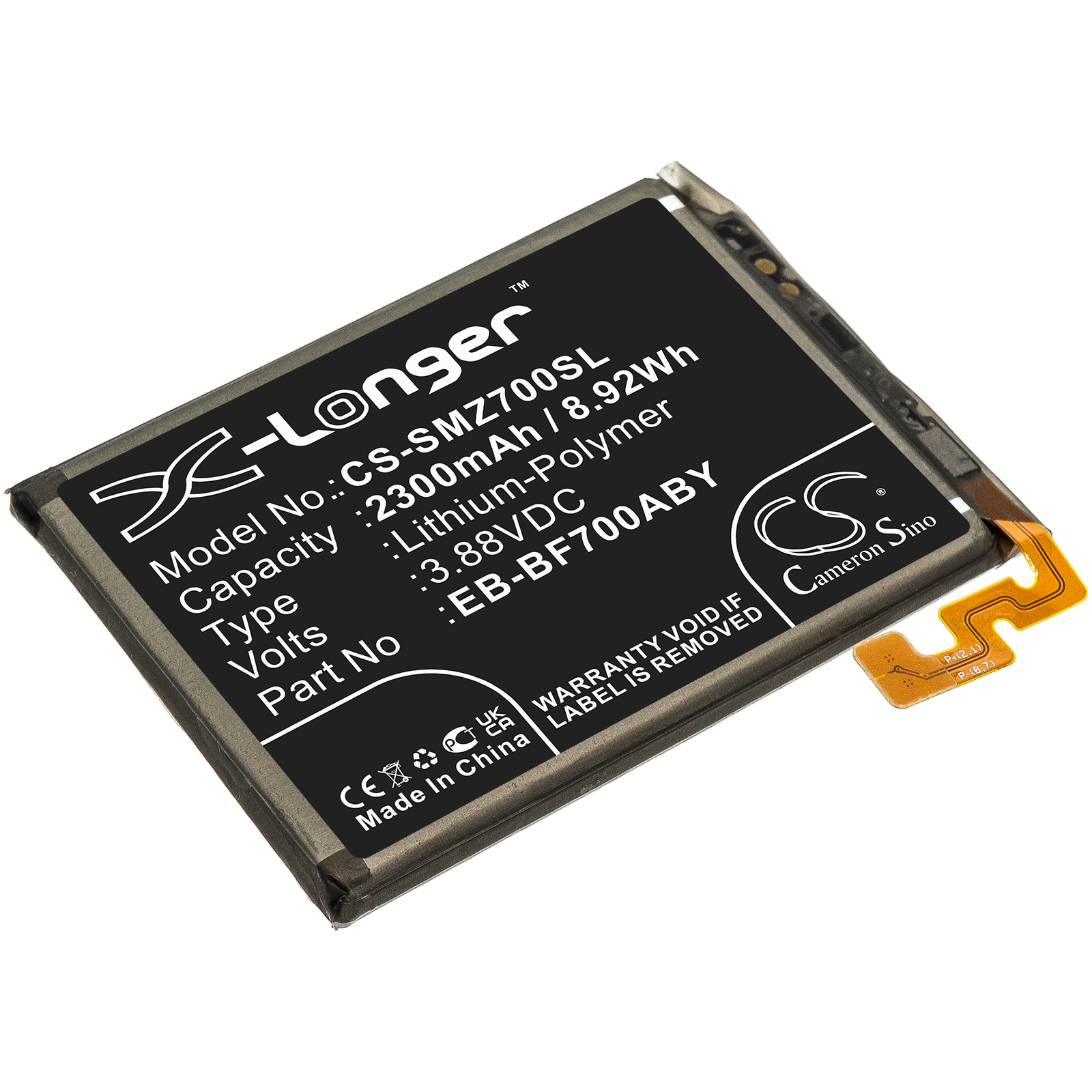 Batteri til SmartPhone, Mobil til Samsung Galaxy Z Flip, SM-F7000, SM-F700W/DS og andre.