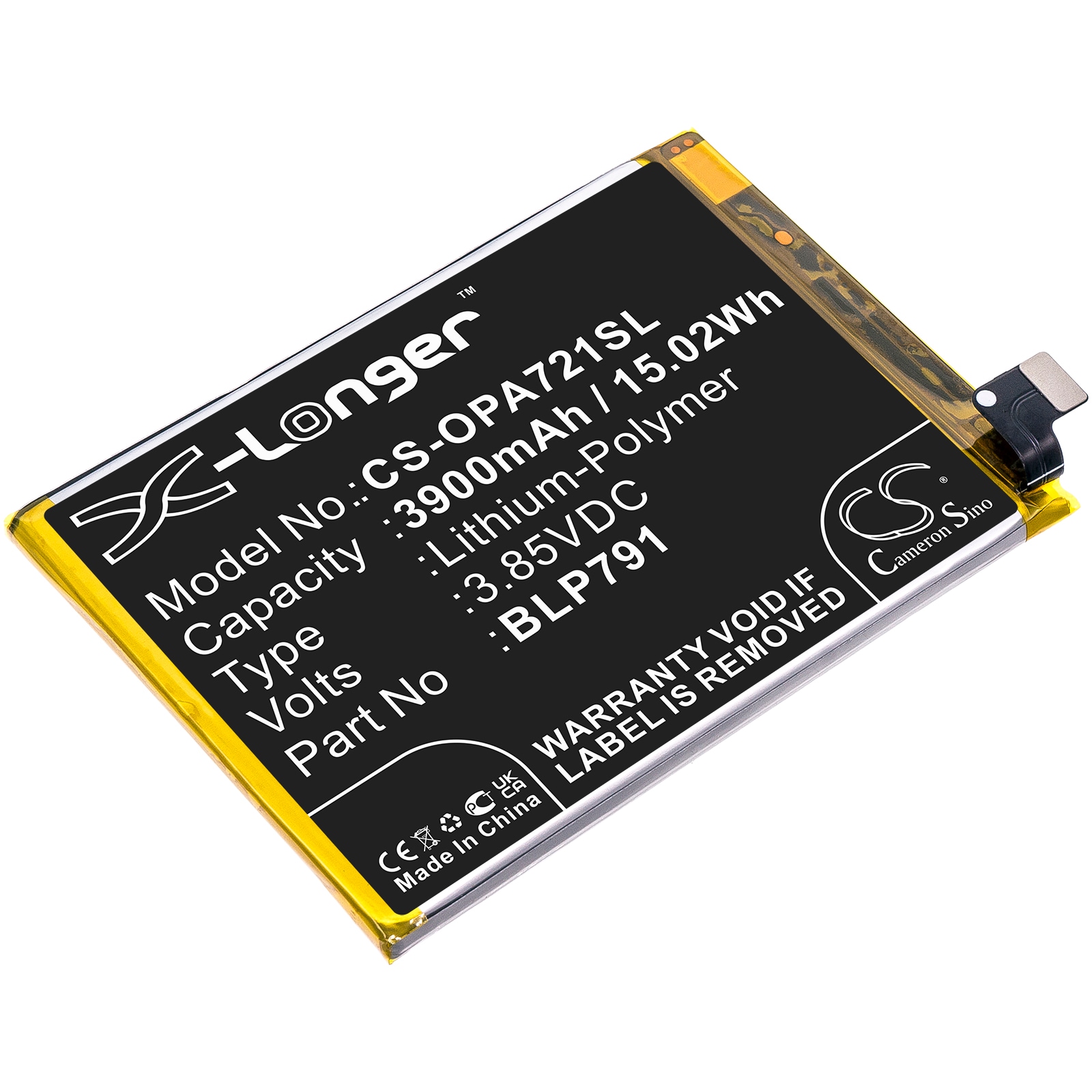 Batteri til SmartPhone, Mobil til OPPO A72 5G 2020, A73 5G 2020, PDYM20 og andre.