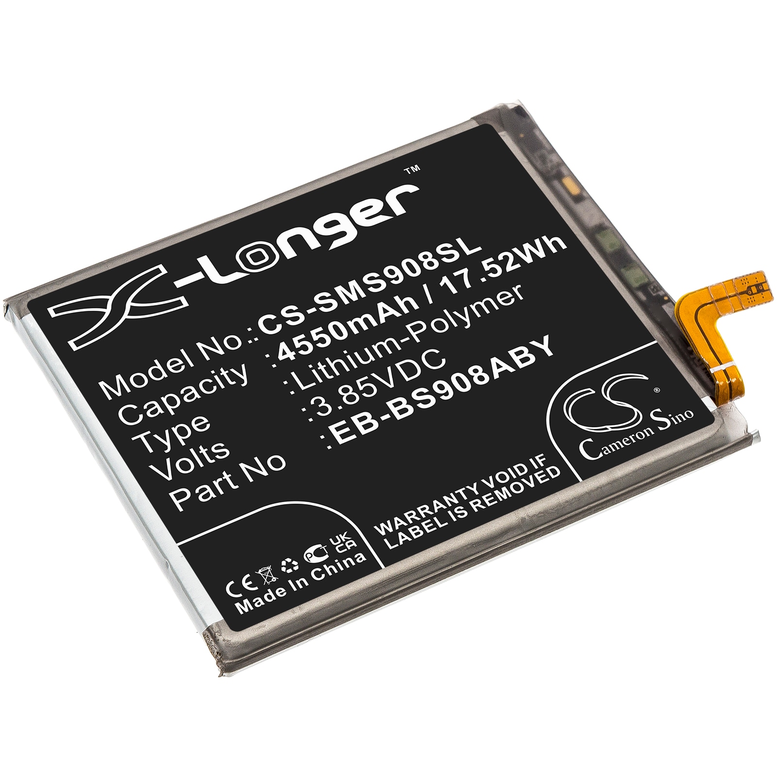 Batteri til SmartPhone, Mobil til Samsung Galaxy S22 Ultra 5G, SM-S908B/DS, SM-S906W og andre.