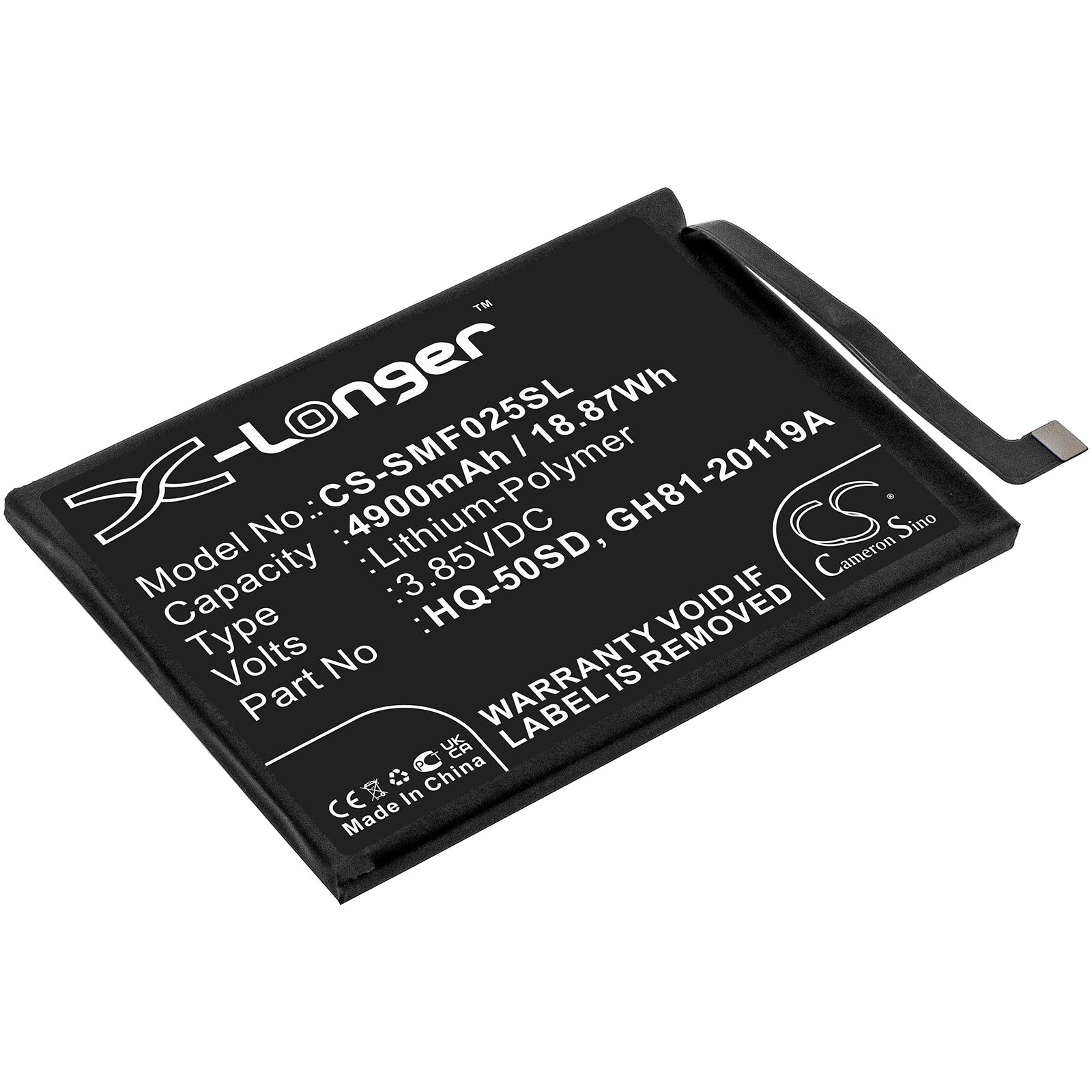 Batteri til SmartPhone, Mobil til Samsung Galaxy A02s, SM-A025F, M-A025U og andre.