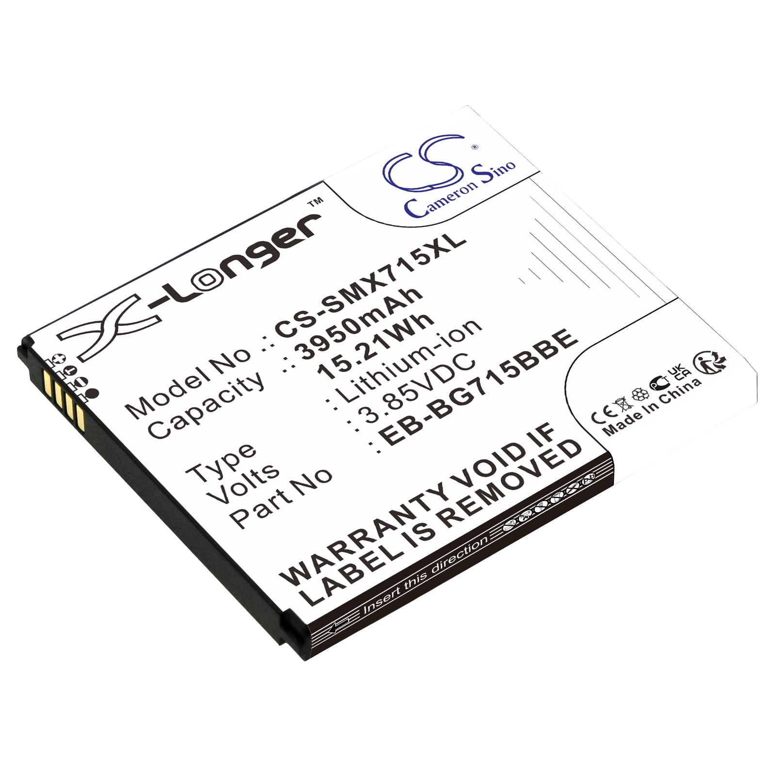 Batteri til SmartPhone, Mobil til Samsung Galaxy Xcover Pro, SM-G715, SM-G715U og andre.