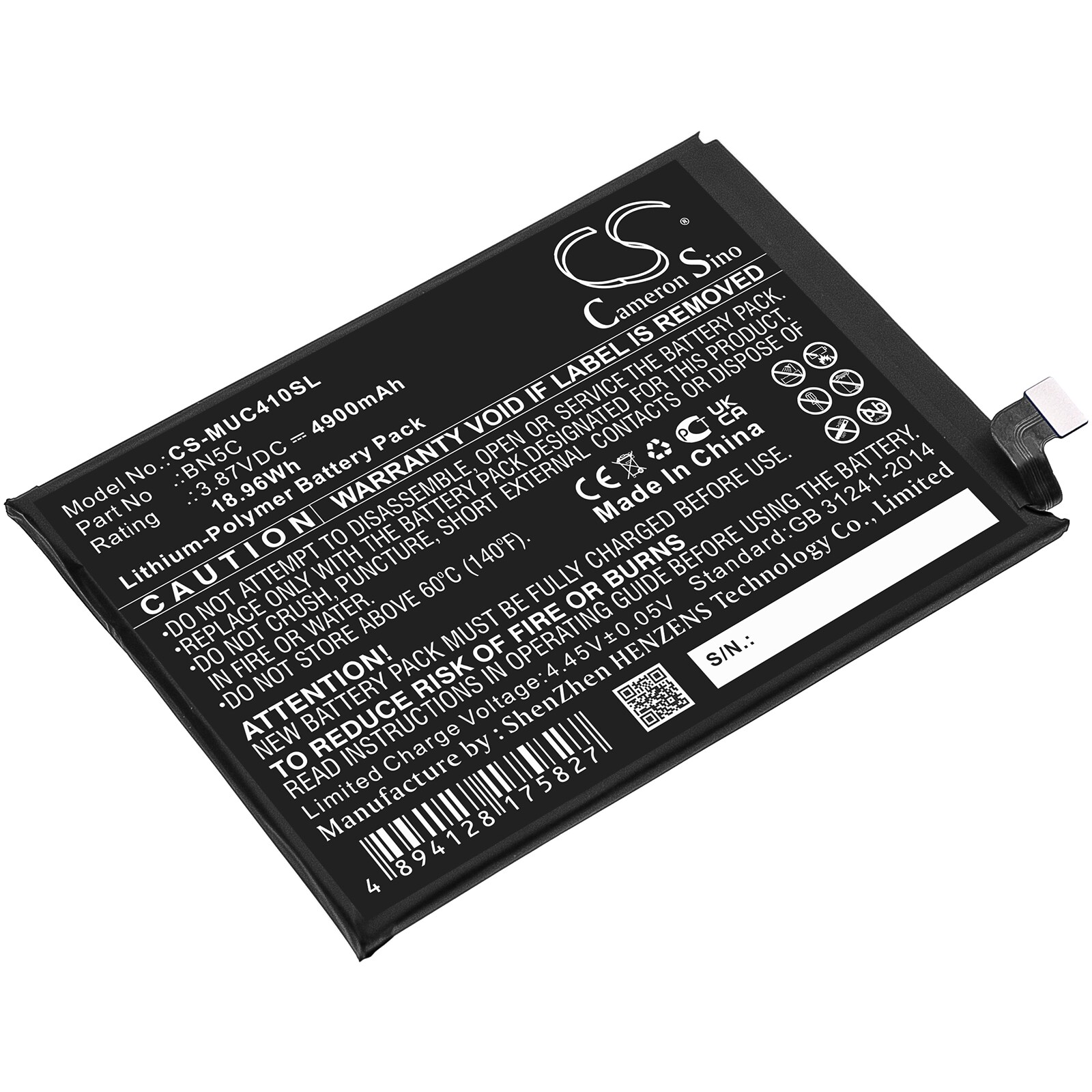 Batteri til SmartPhone, Mobil til POCO M4 Pro 5G, 21091116AG, MZB0BGVIN