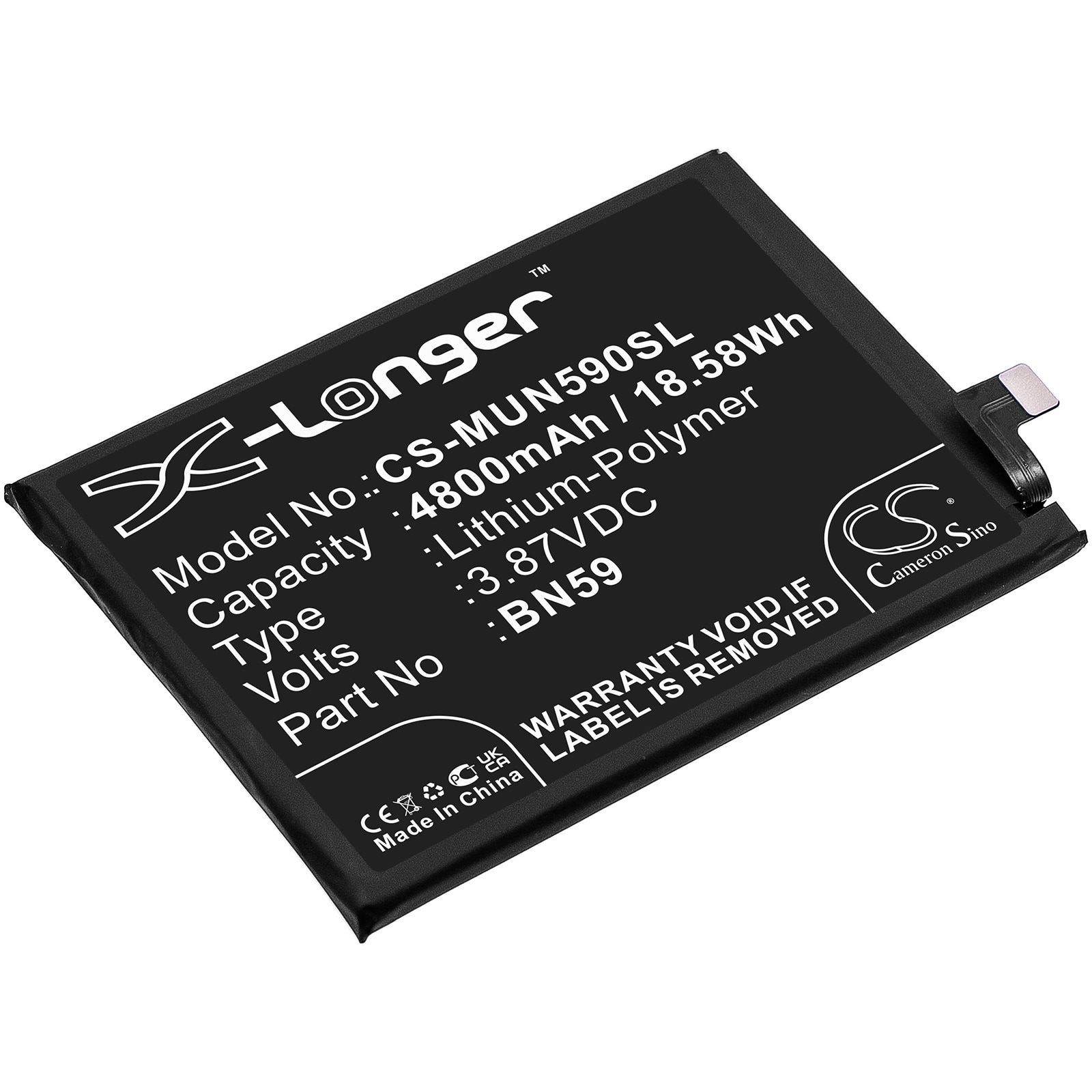 Batteri til SmartPhone, Mobil til Xiaomi Redmi Note 10, M2101K7AI, M2101K7AG