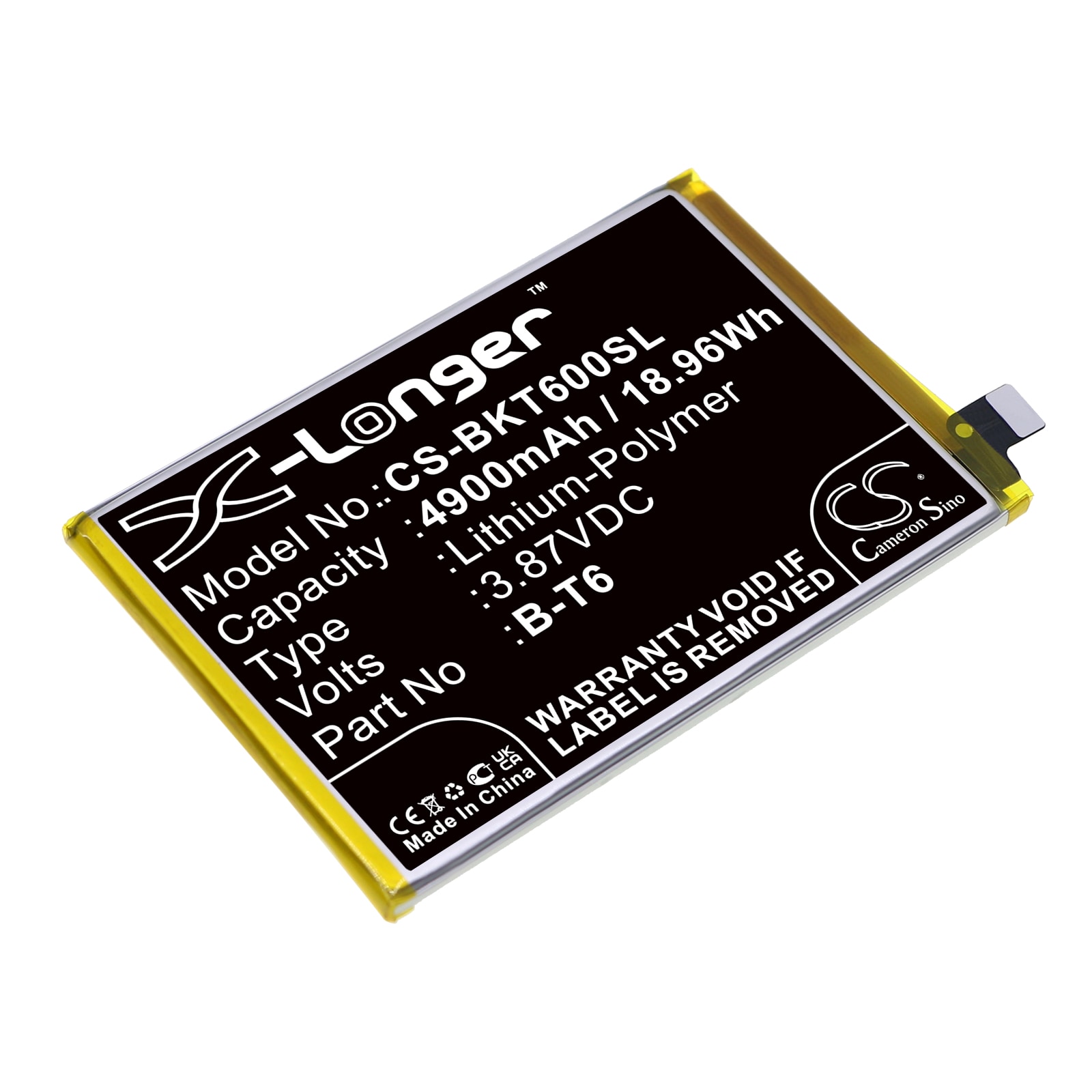 Batteri til SmartPhone, Mobil til VIVO IQOO Z6 5G, I2127