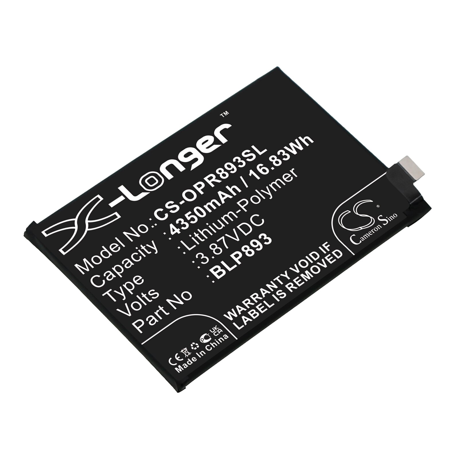 Batteri til SmartPhone, Mobil til OPPO Reno 7, Reno 7 5G, PFJM10