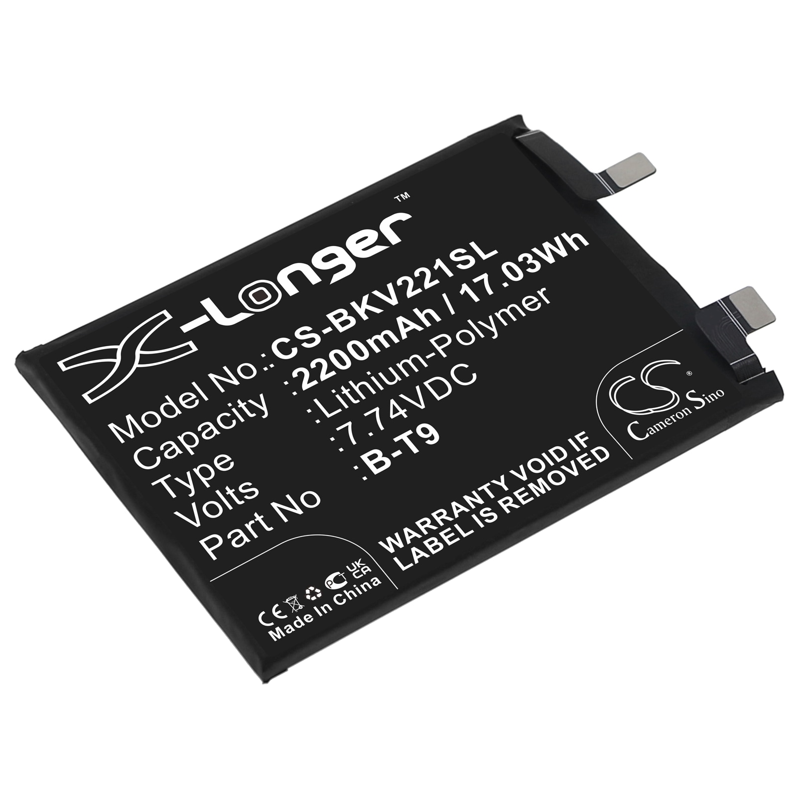 Batteri til SmartPhone, Mobil til VIVO iQOO 10 5G, V2217A, iQOO 9T og andre.