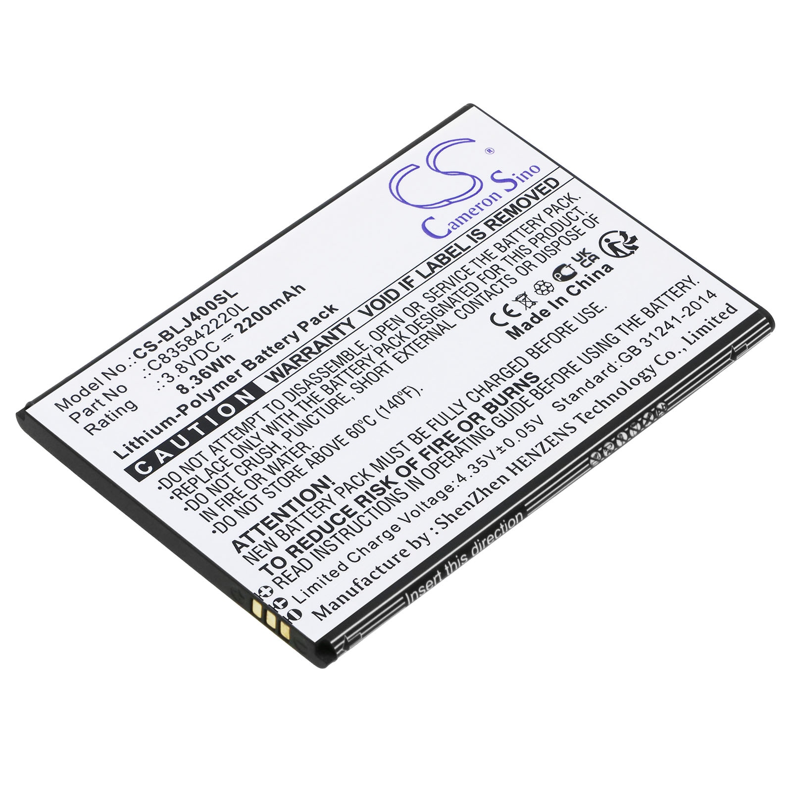 Batteri til SmartPhone, Mobil til BLU J4, J170, J170EQ