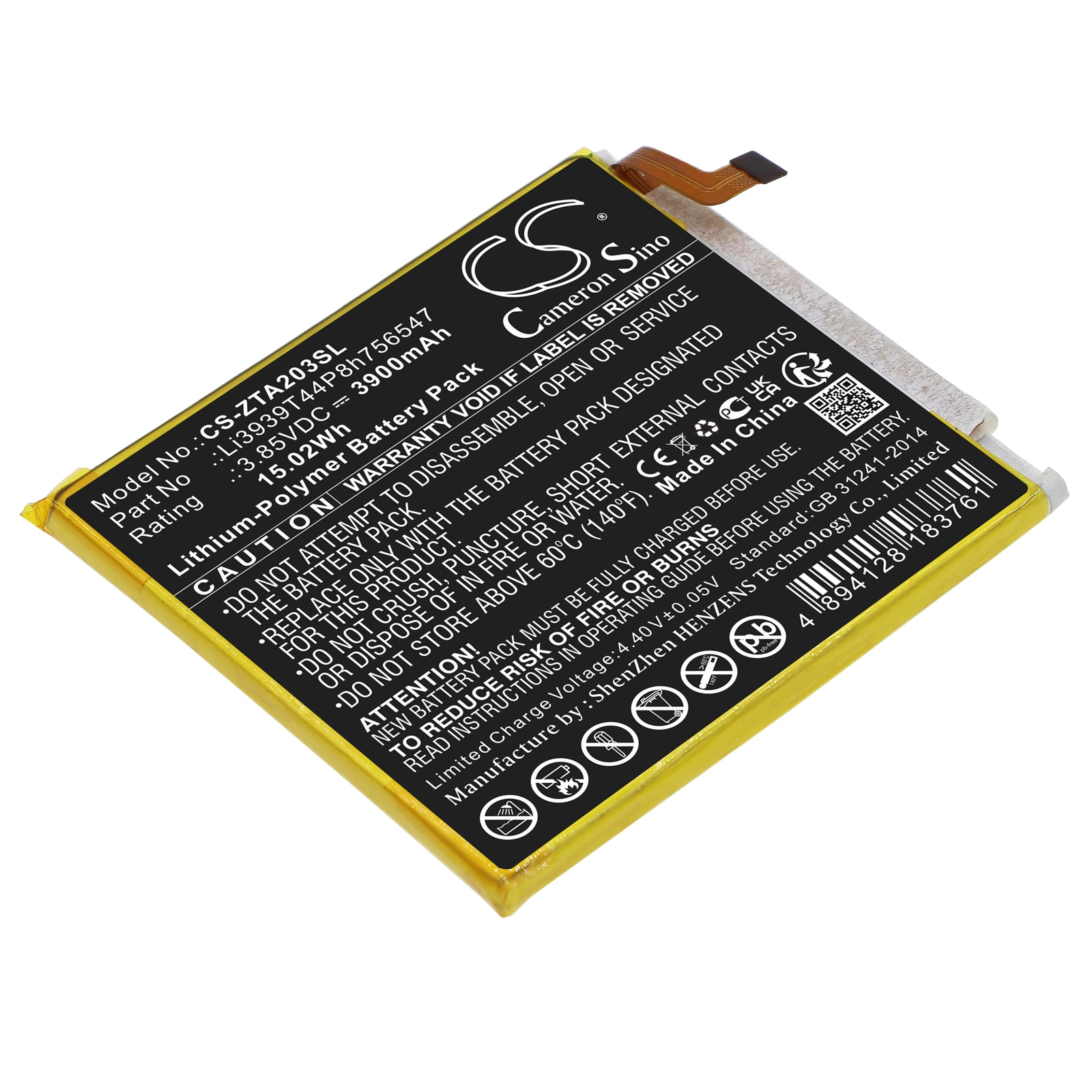Batteri til SmartPhone, Mobil til ZTE Axon 10 Pro, A2020, A2020N2 og andre.