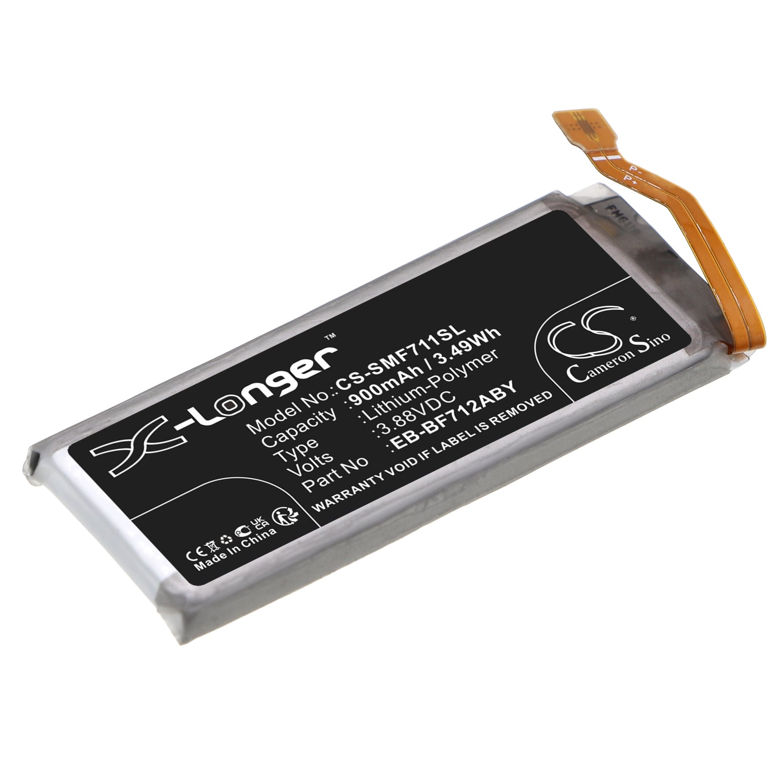 Batteri til SmartPhone, Mobil til Samsung Galaxy Z Flip 3, SM-F711B, SM-F711J og andre.