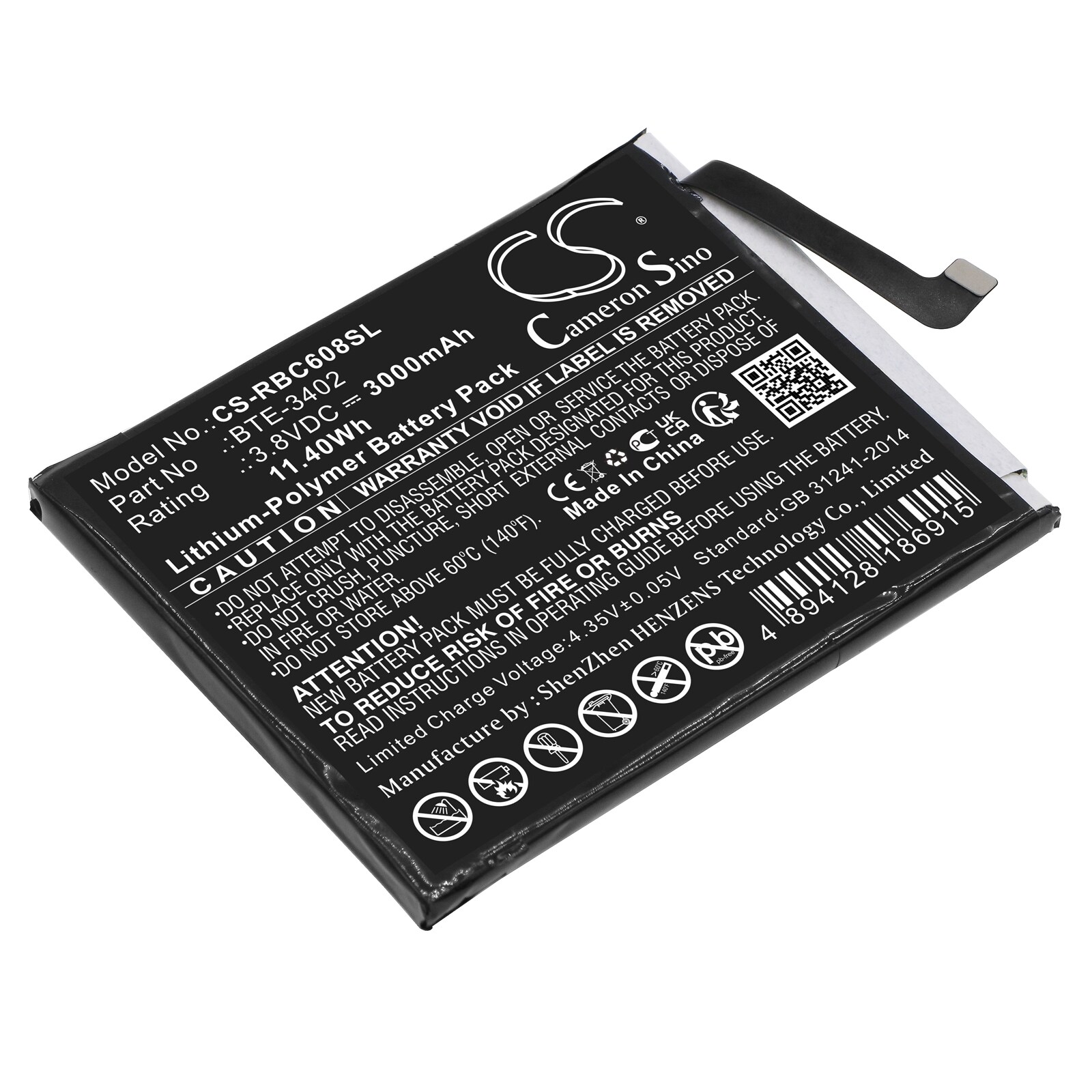Batteri til SmartPhone, mobil til Orbic JOY, RC608L, ORB608LBVZPP og andre.