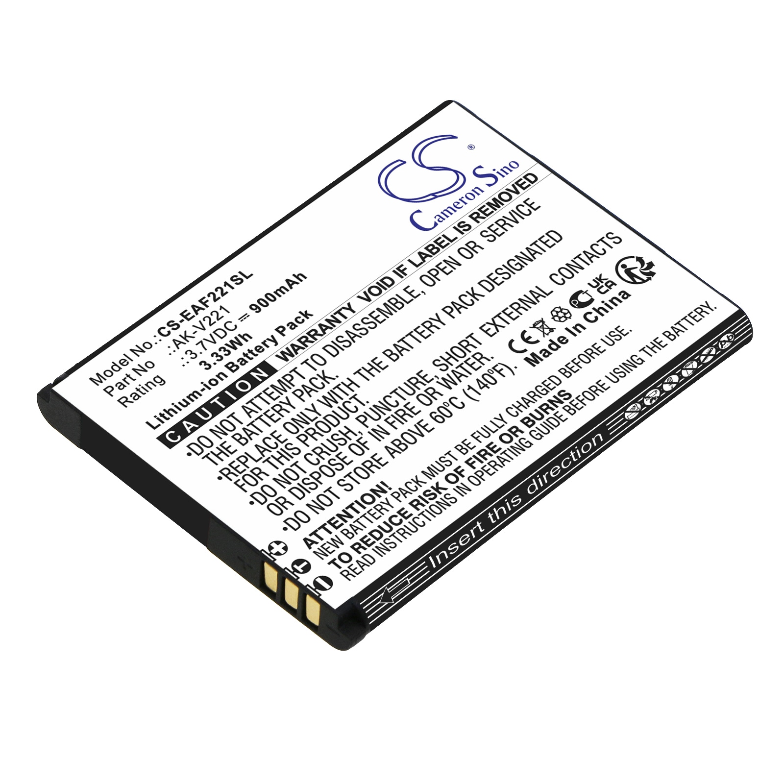 Batteri til SmartPhone, mobil til Emporia Flip V221, Active glam V221 4G og andre.
