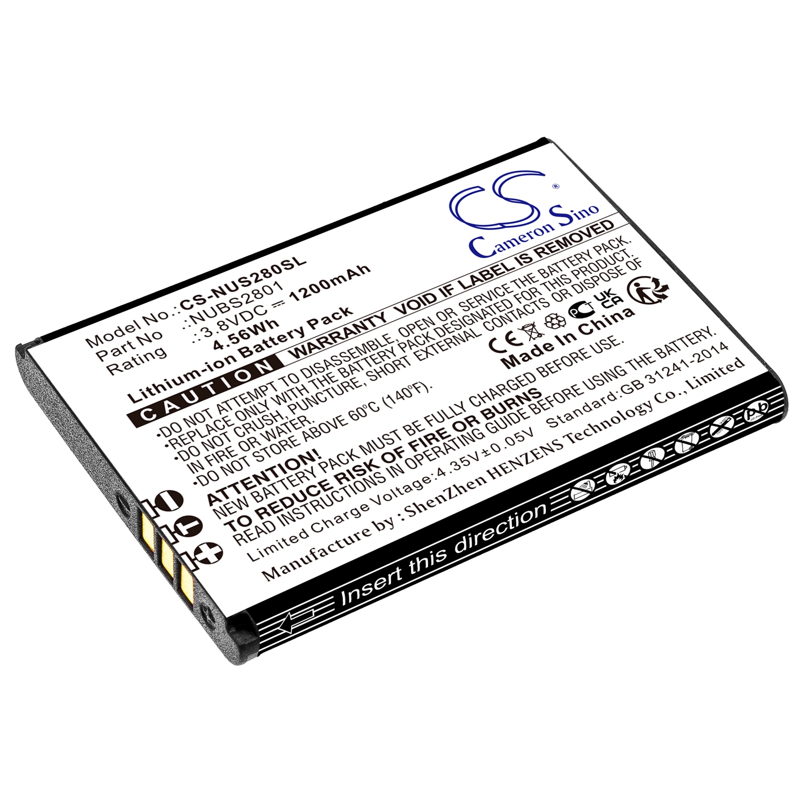 Batteri til SmartPhone, Mobil til NUU Mobile F4L 4G LTE, S2801L