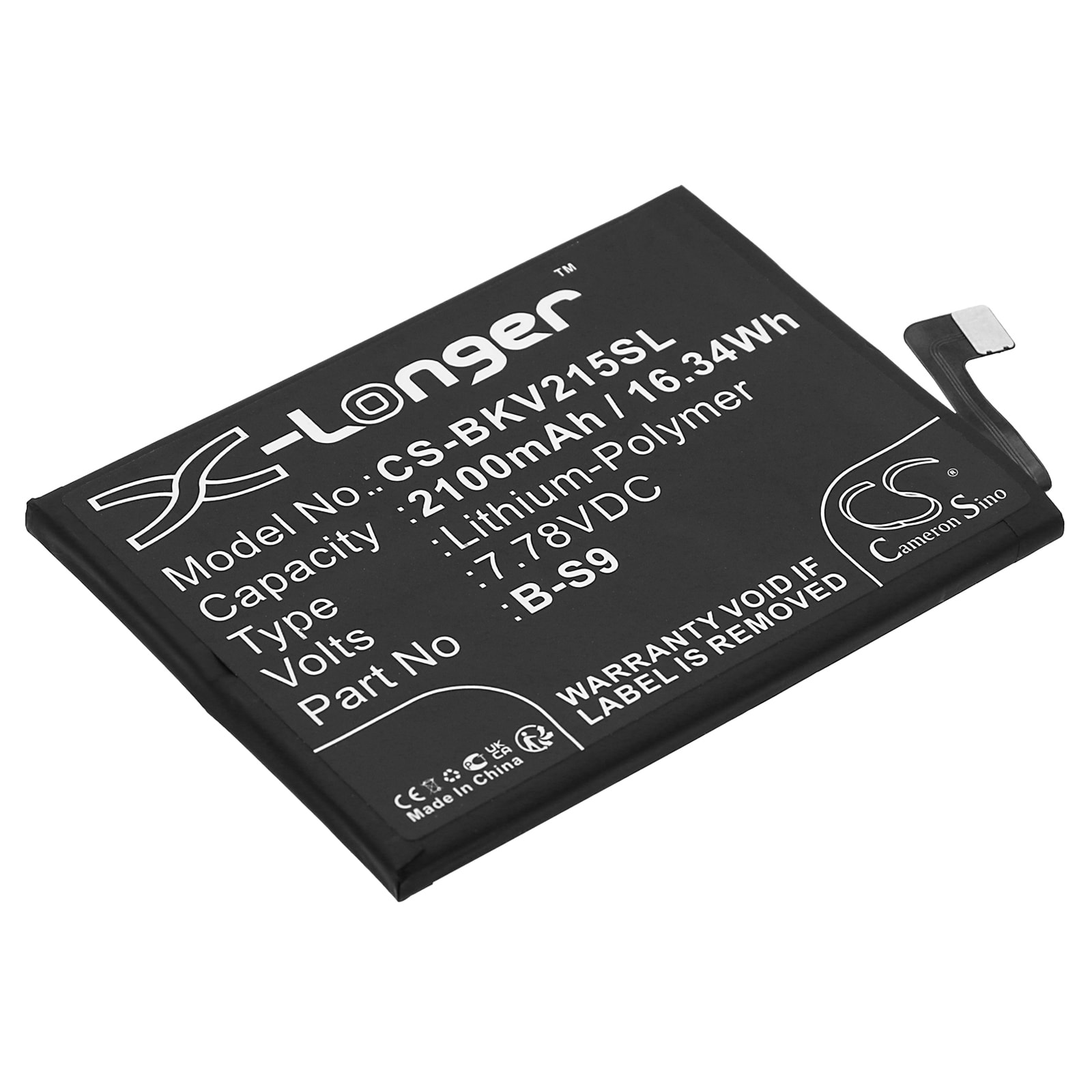 Batteri til SmartPhone, Mobil til VIVO IQOO Neo 5s, iQOO 9 SE 5G, I2109 og andre.
