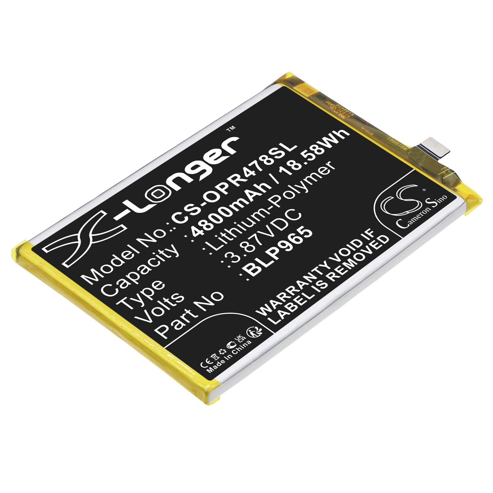 Batteri til SmartPhone, Mobil til OPPO K10x 5G, PGGM10