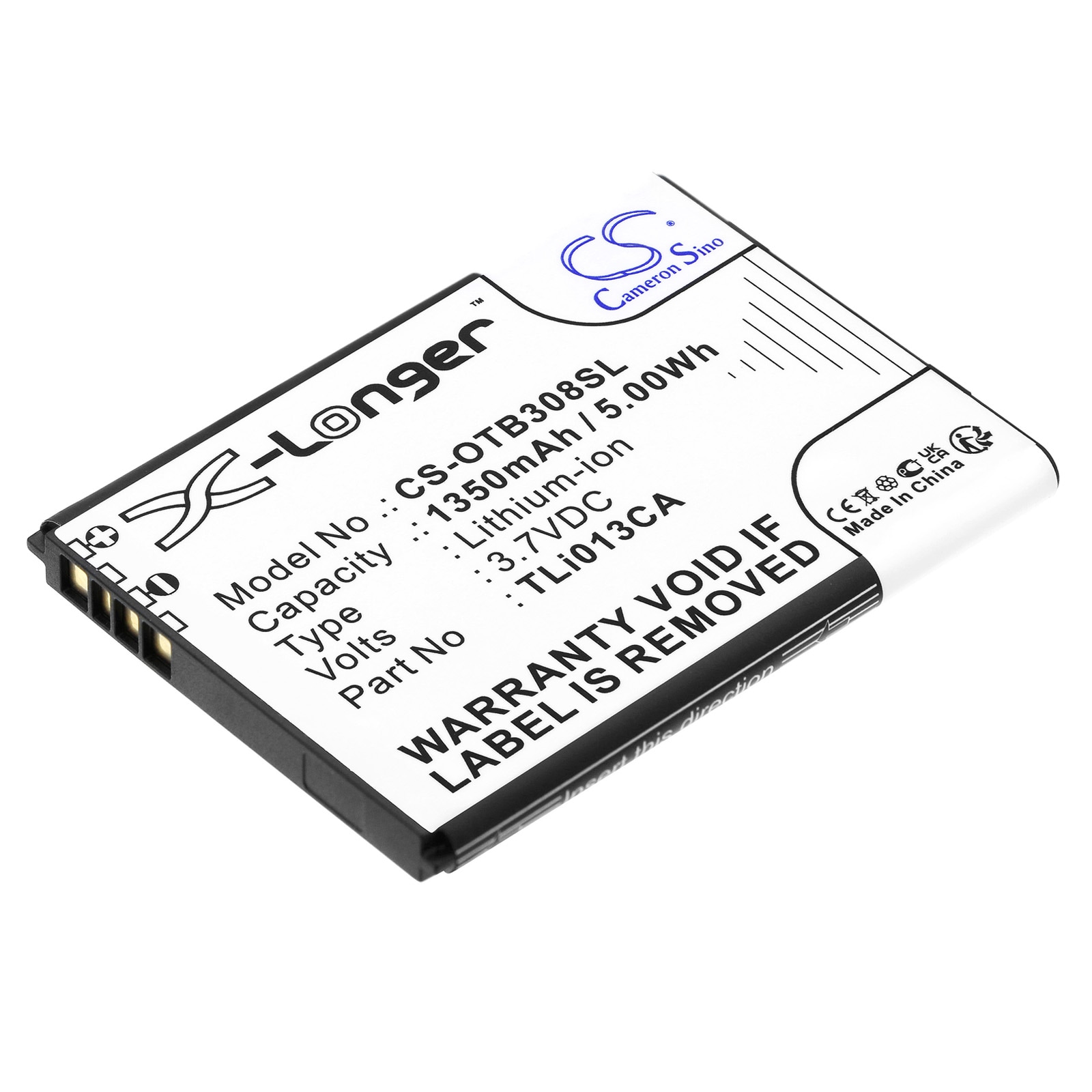 Batteri til SmartPhone, Mobil til Alcatel OneTouch 3082X, OT-3082
