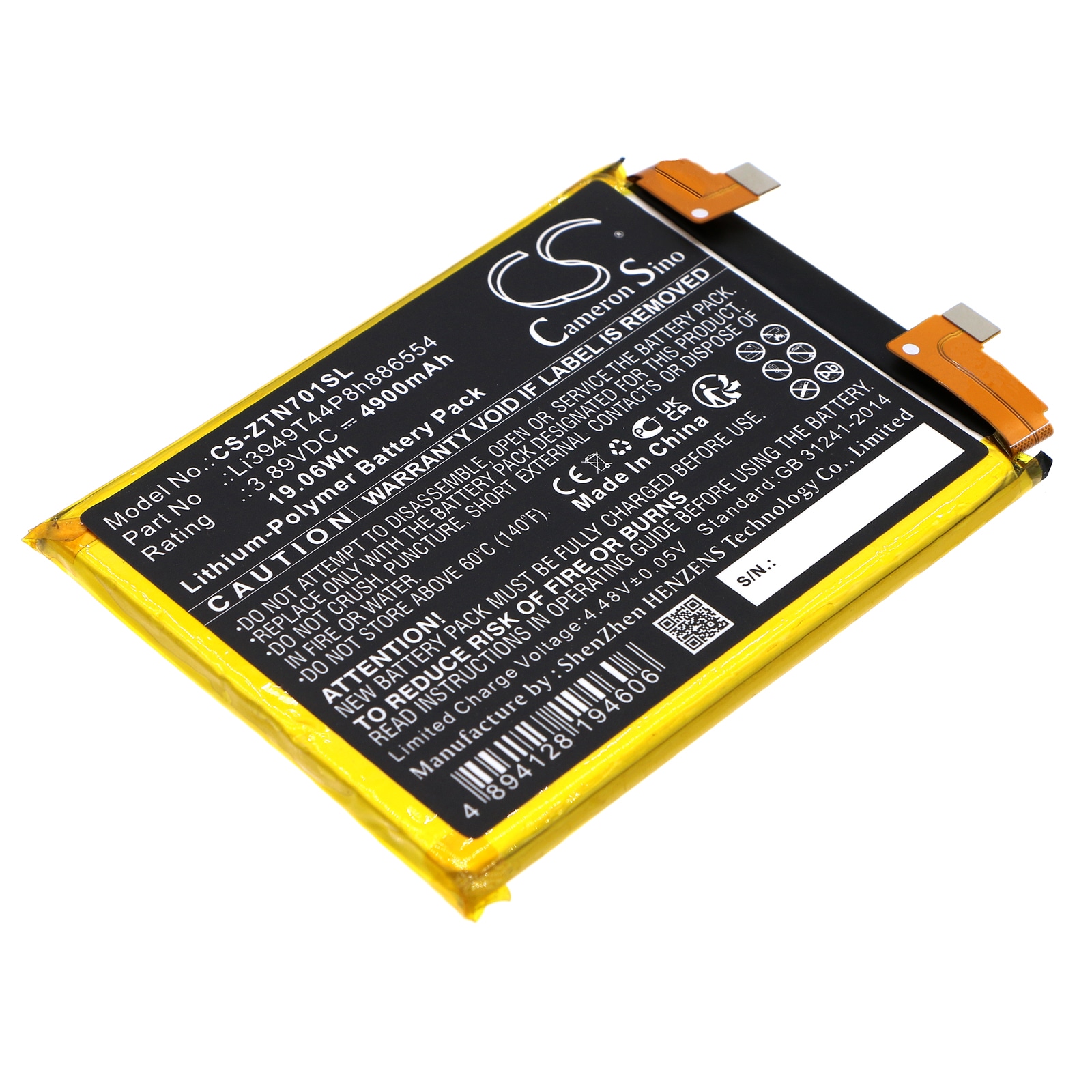Batteri til SmartPhone, Mobil til ZTE Nubia Z40 Pro, Nubia Z40 Pro 5G og andre.