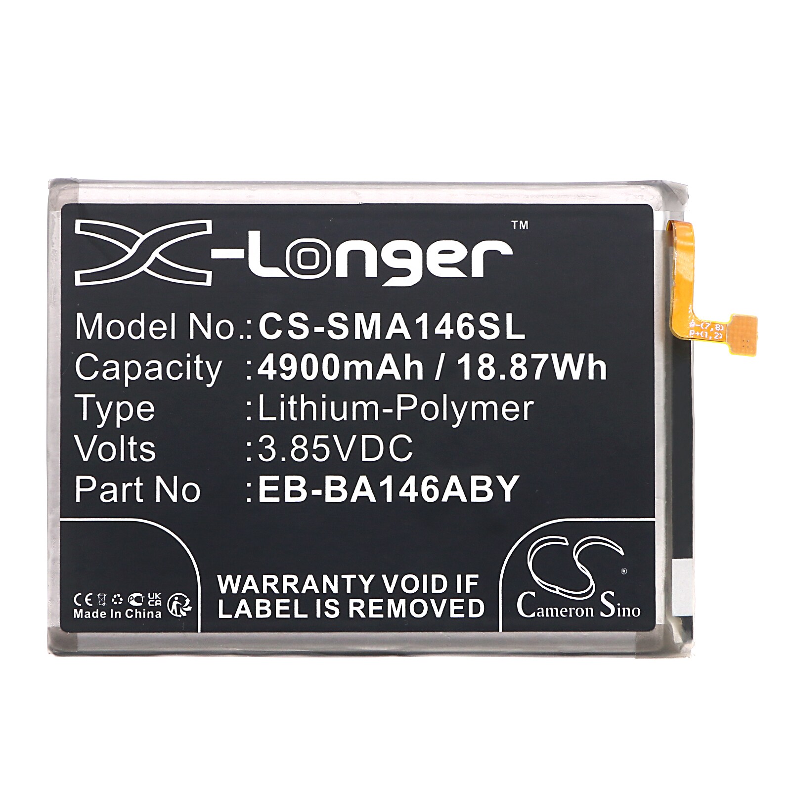 Batteri til SmartPhone, Mobil til Samsung Galaxy A14 5G, SM-A146M og andre.