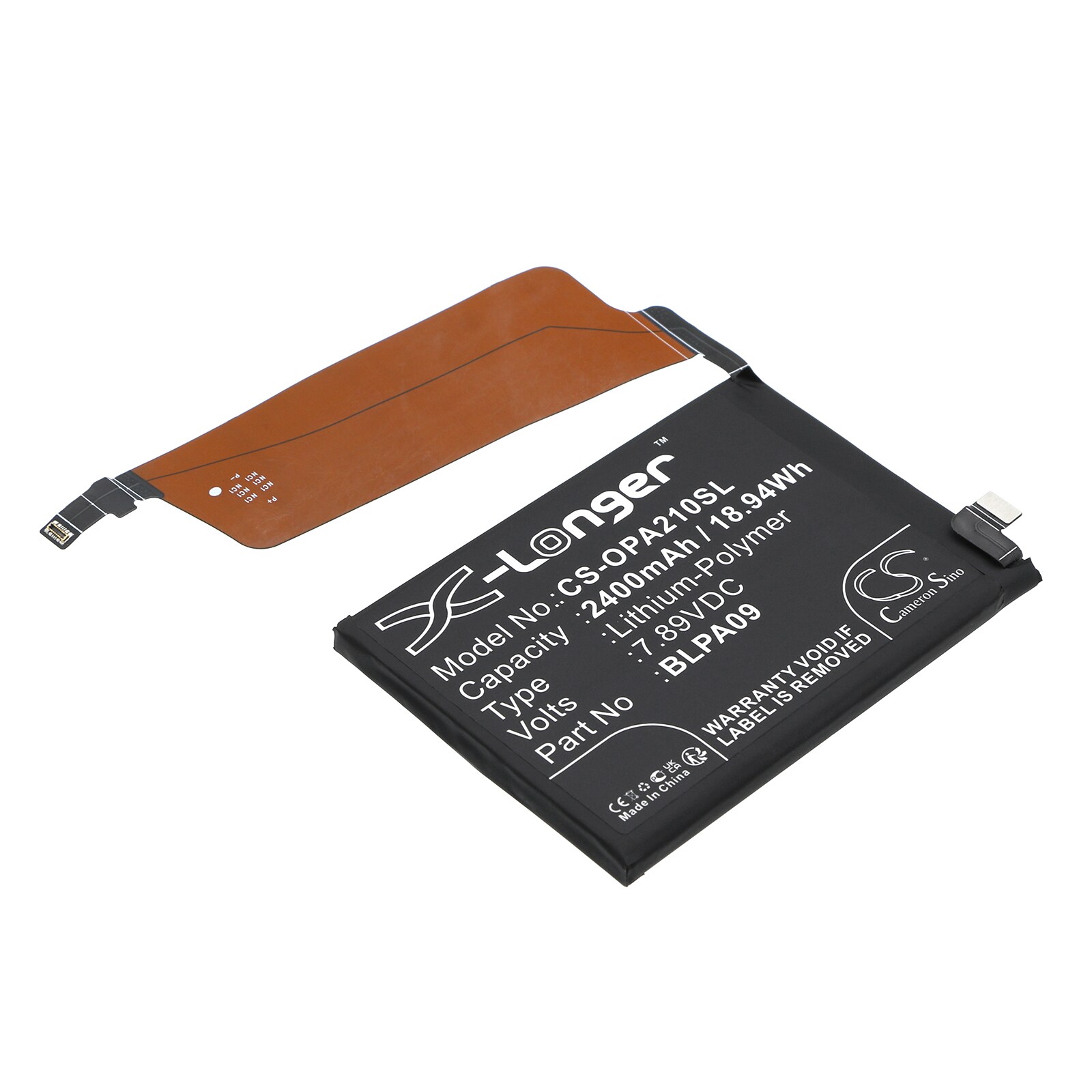 Batteri til SmartPhone, mobil til Oneplus Ace 2 Pro