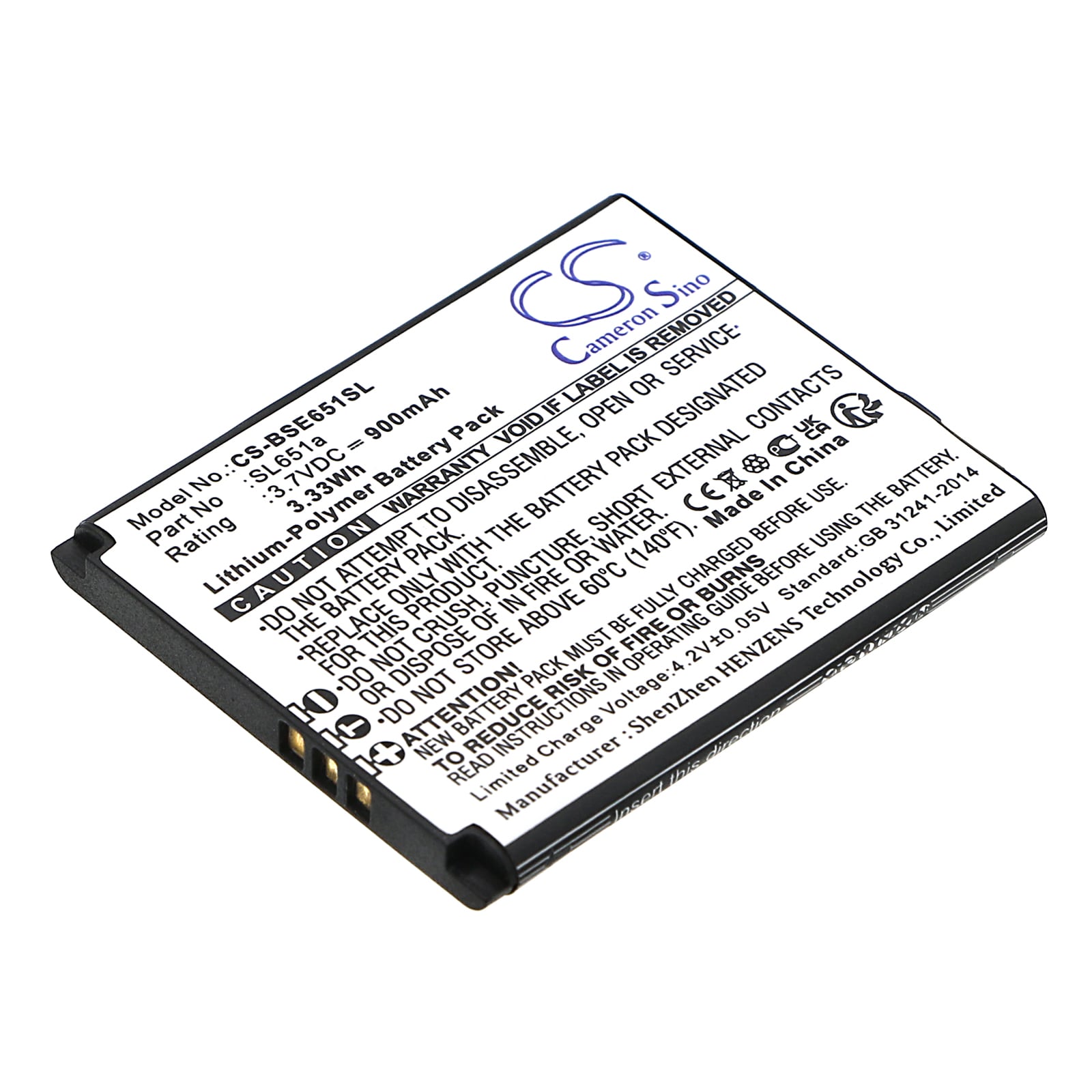 Batteri til SmartPhone, Mobil til Bea-telefon SL651, SL651a