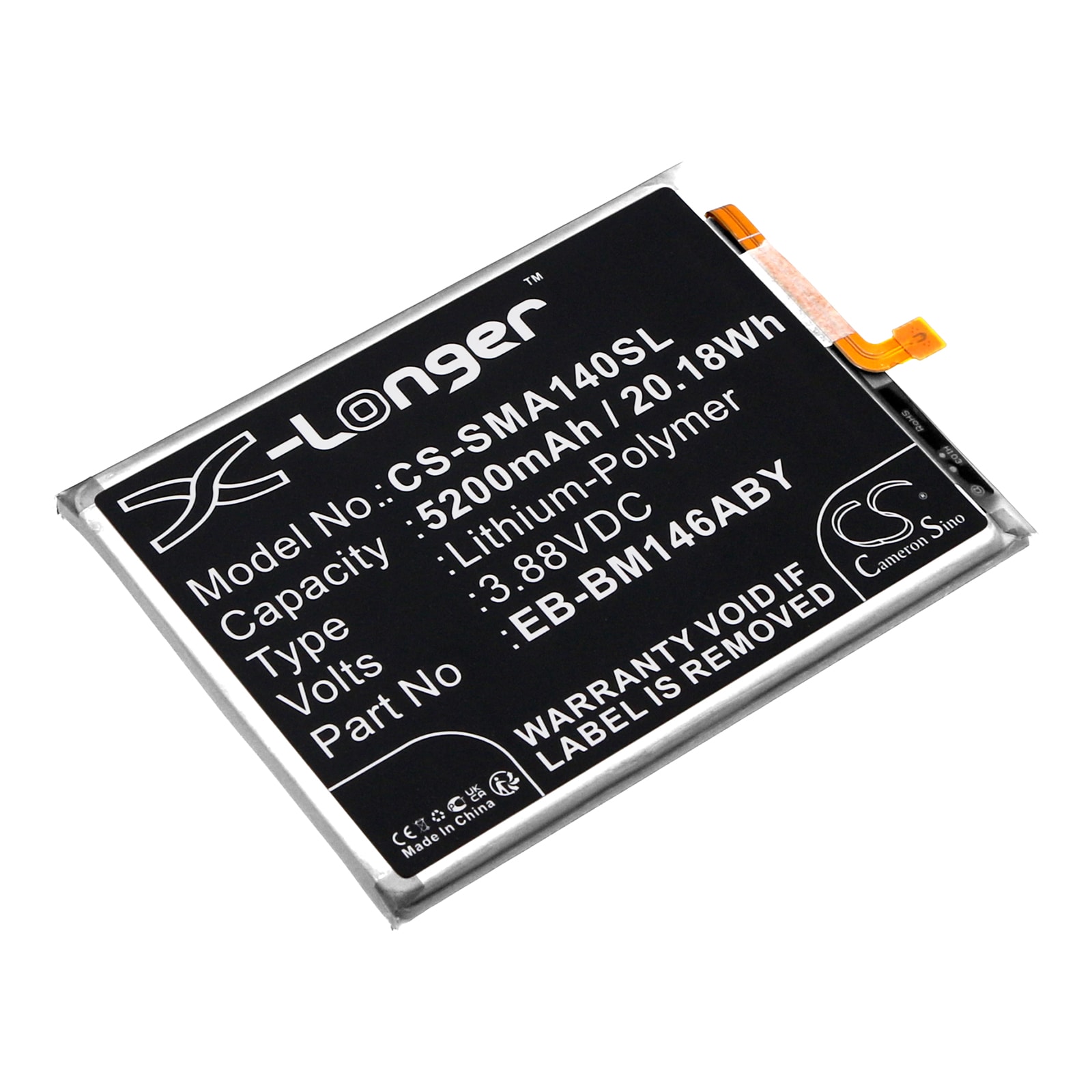 Batteri til SmartPhone, Mobil til Samsung Galaxy M14, Galaxy M14 5G, SM-M146B/N og andre.