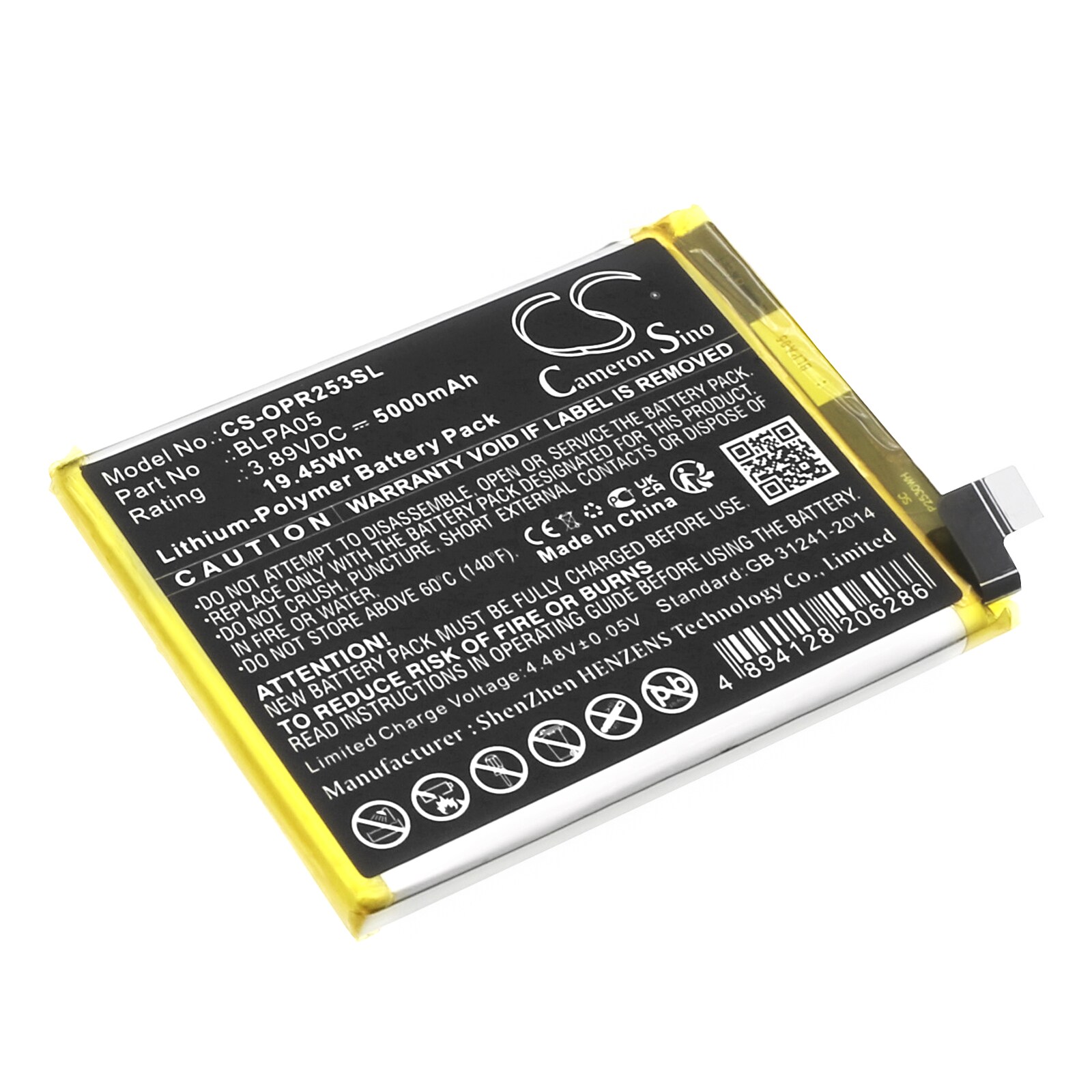 Batteri til SmartPhone, Mobil til OPPO CPH2531, Reno 10 5G