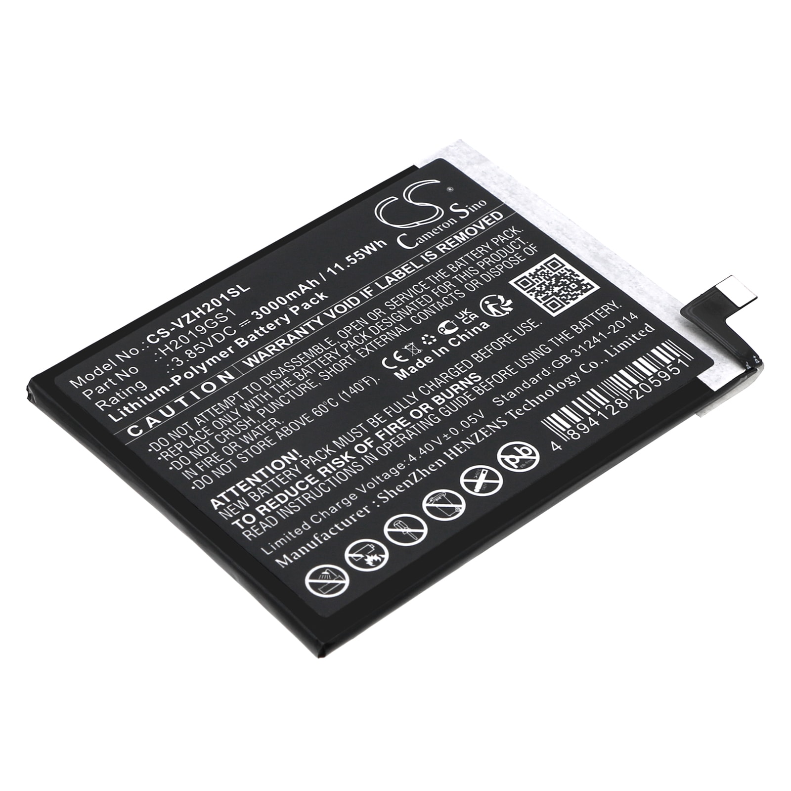 Batteri til SmartPhone, Mobil til Verizon HPP-GS1, Hot Pepper Ghost, H2019GS1