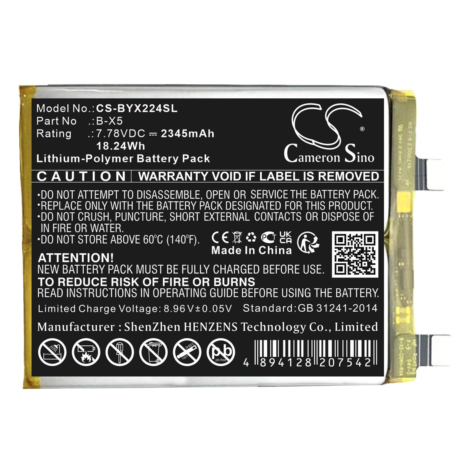 Batteri til SmartPhone, Mobil til VIVO V2241A, X90 5G, V2218 og andre.