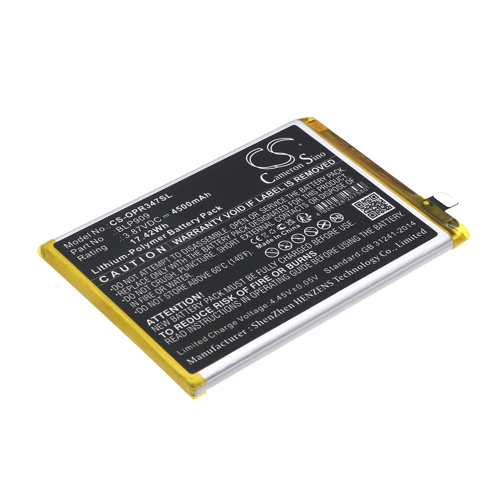 Batteri til SmartPhone, Mobil til OPPO 9 5G 2022, RMX3474, Realme 9