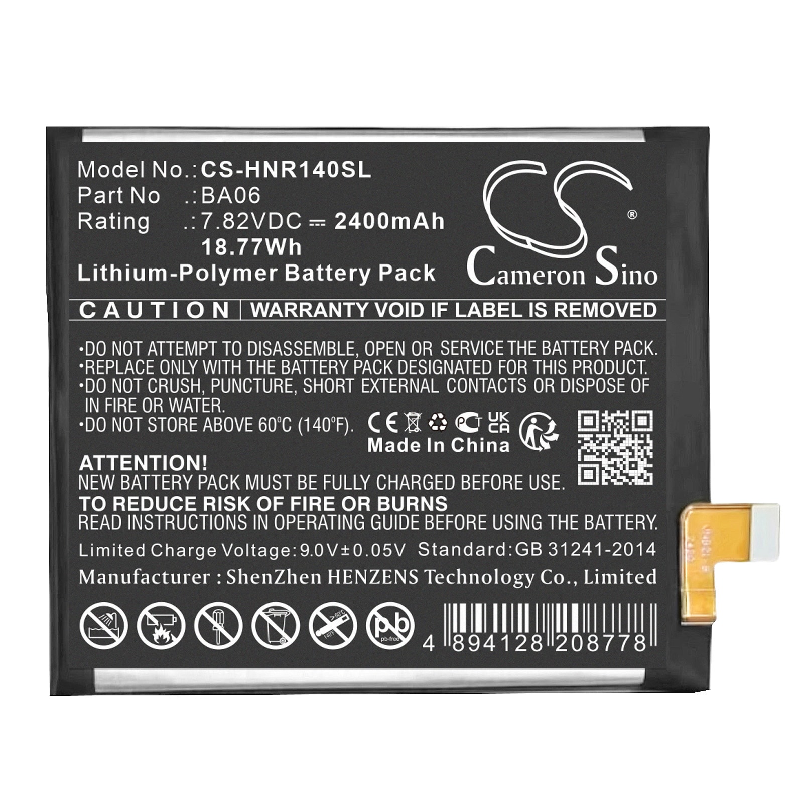 Batteri til SmartPhone, Mobil til Honor HGE-W76, HGE-W56, MagicBook V14