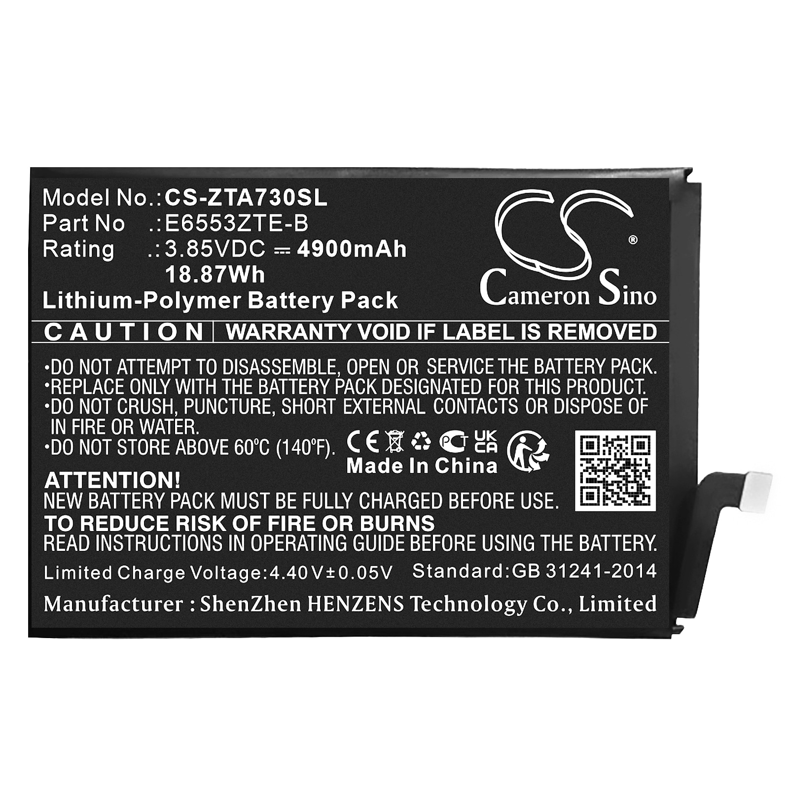 Batteri til SmartPhone, Mobil til ZTE Blade A73 4G