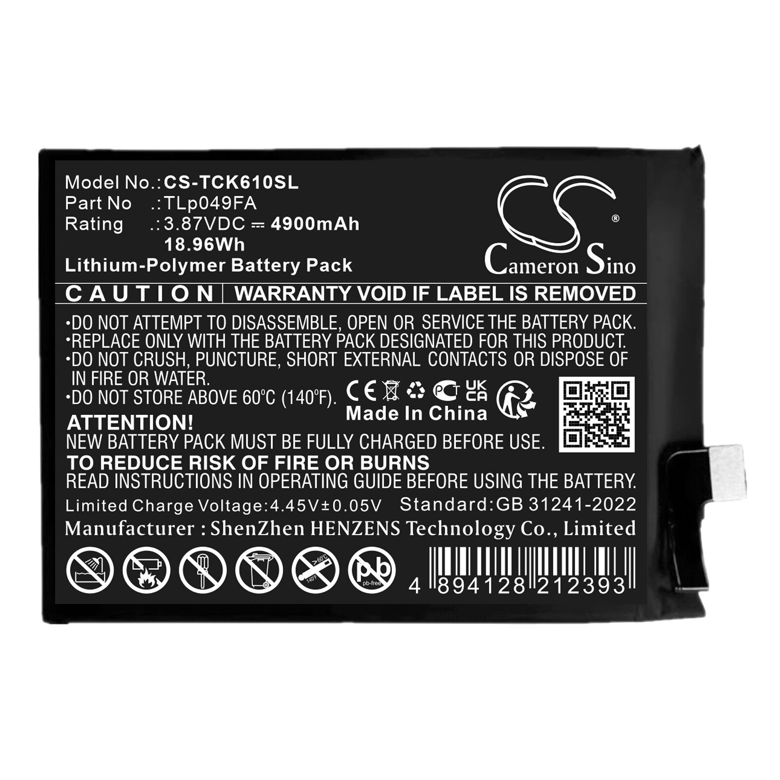 Batteri til SmartPhone, Mobil til Sharp Aquos V7 Plus, SH-C06