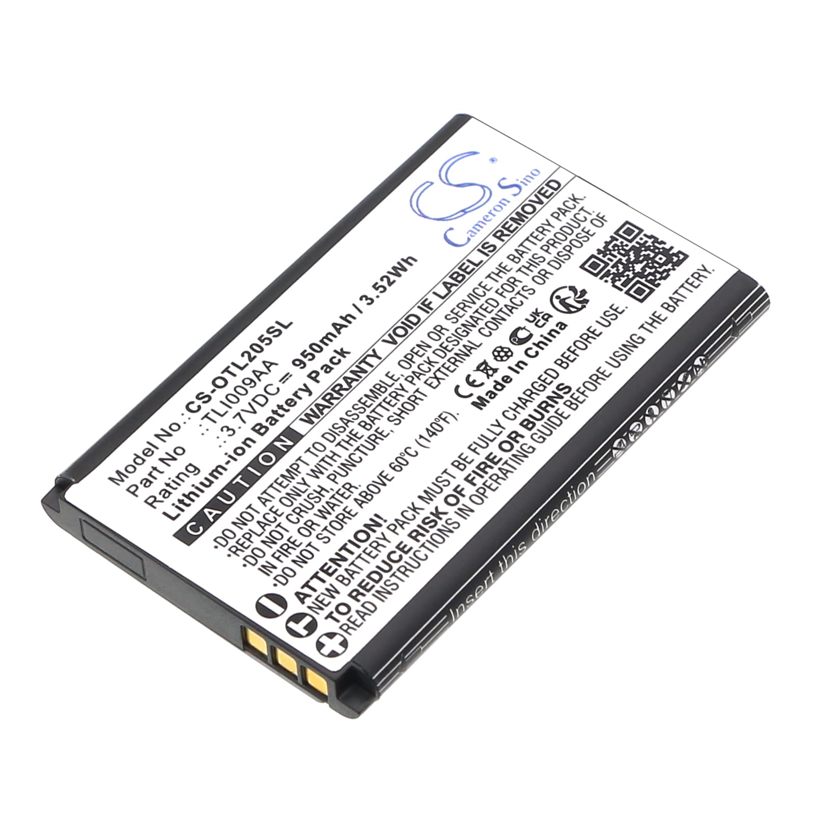 Batteri til SmartPhone, Mobil til Alcatel OT-2038X, OT-2053D, OT-2053X og andre.
