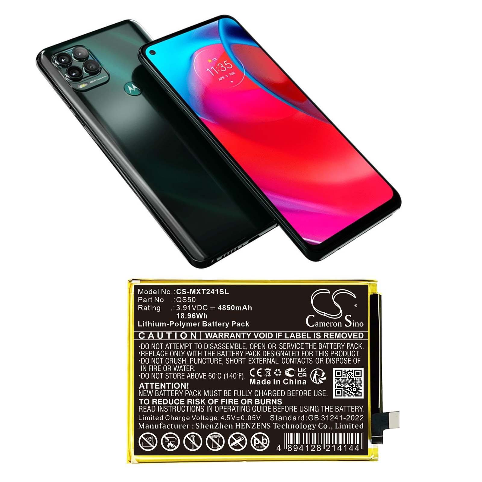 Batteri til SmartPhone, Mobil til Motorola Moto G Stylus 5G, XT2419 (2024)