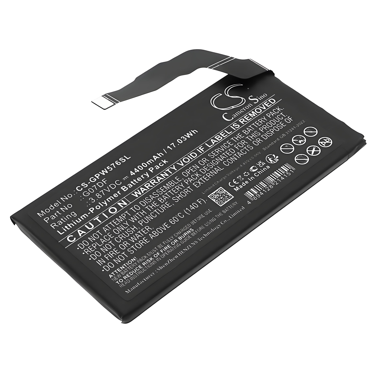 Batteri til SmartPhone, mobil til Google G576D, G6GPR, G8HHN og andre.
