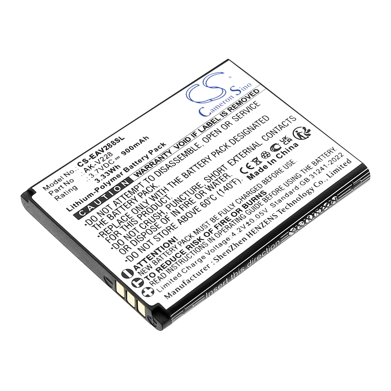Batteri til SmartPhone, Mobil til Emporia JOY LTE, V228LTE_001, V288 og andre.