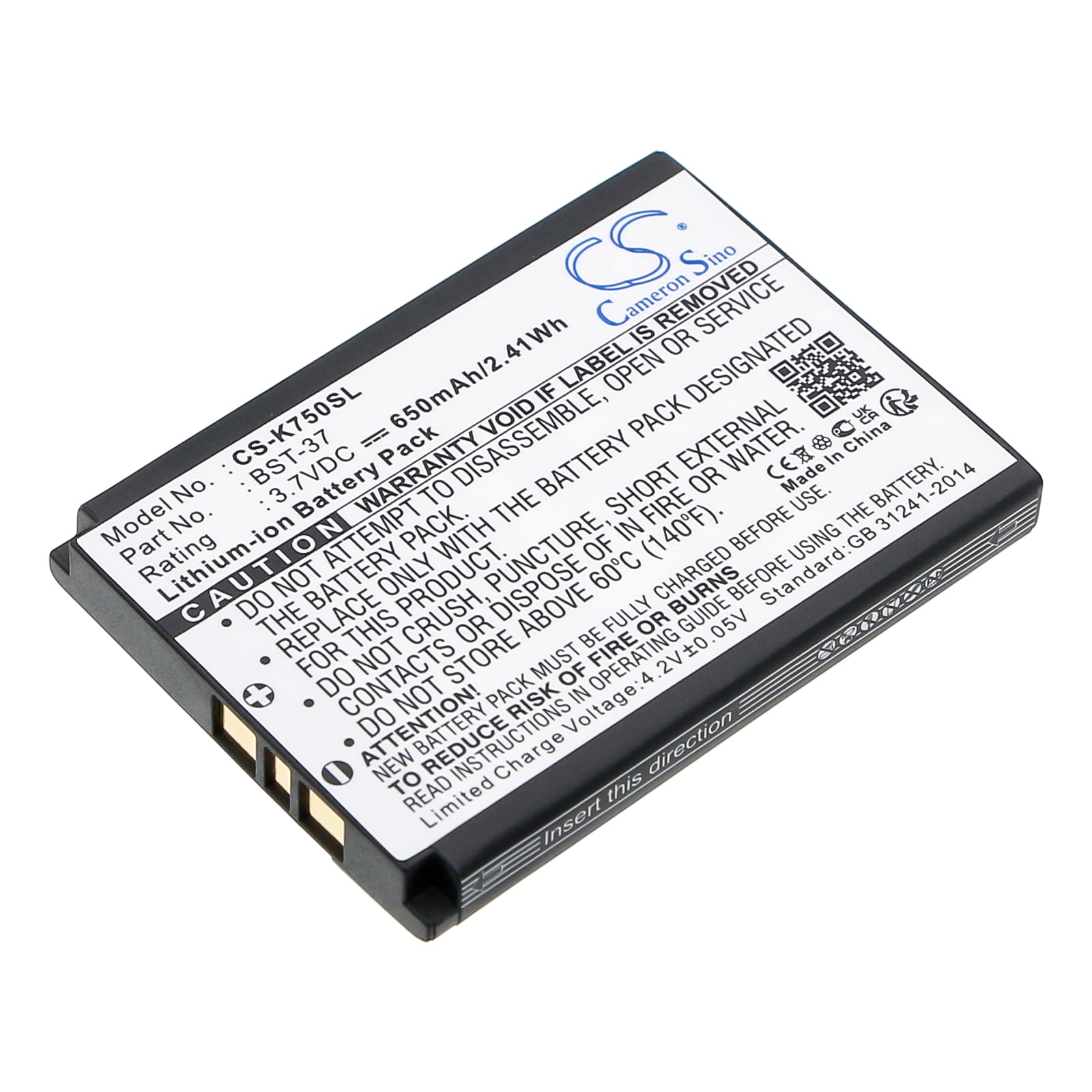 Batteri til SmartPhone, Mobil til Sony Ericsson K750, D750, D750i og andre.