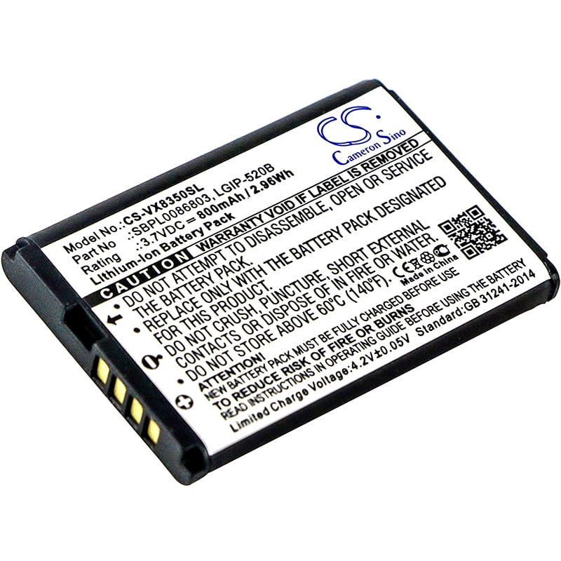 Batteri til SmartPhone, mobil til LG VX8350, VX5200, VX5400 osv.