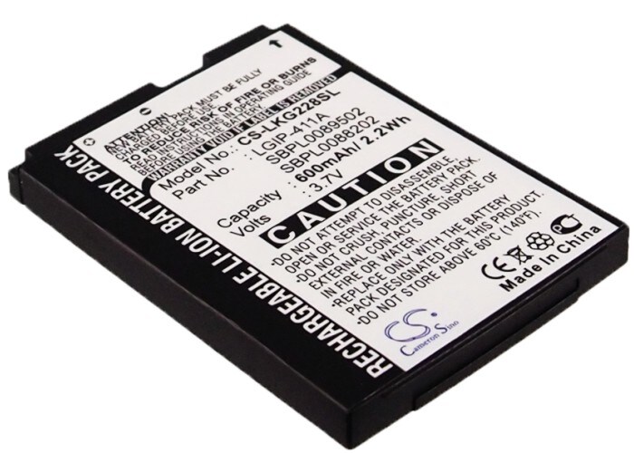 Batteri til SmartPhone, mobil til LG KG288, LX160, CG180 og andre.