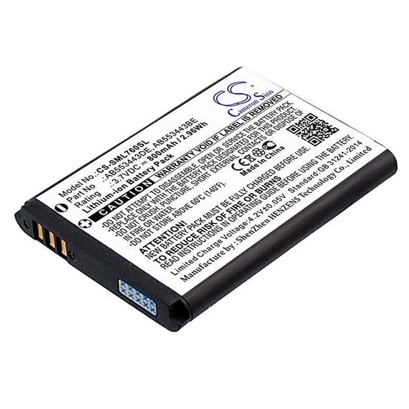 Batteri til SmartPhone, Mobil til Samsung SGH-L760, SGH-L768, SGH-Z620