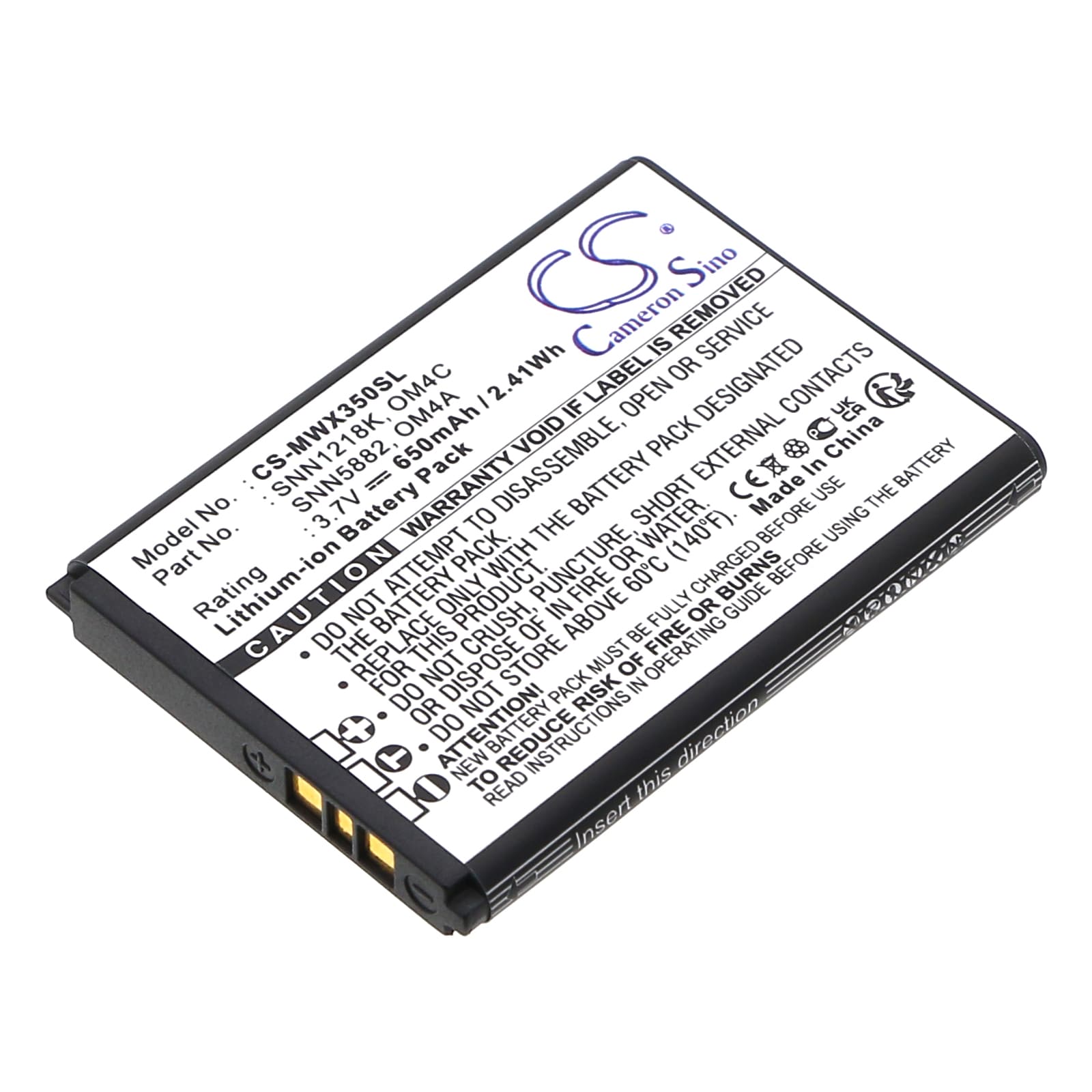 Batteri til SmartPhone, Mobil til Motorola WX180, WX280, WX288 og andre.