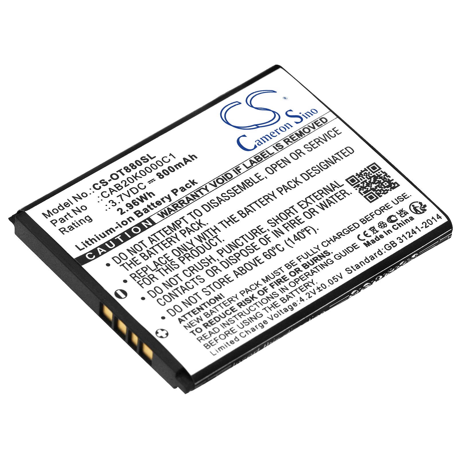 Batteri til SmartPhone, mobil til T-Mobile Sparq II, Sparq 2, 875 osv.