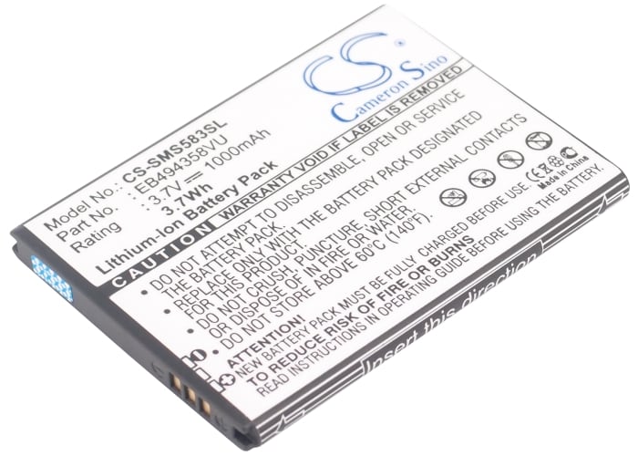 Batteri til SmartPhone, Mobil til Samsung GT-S5830, GT-S5830T, Cooper og andre.