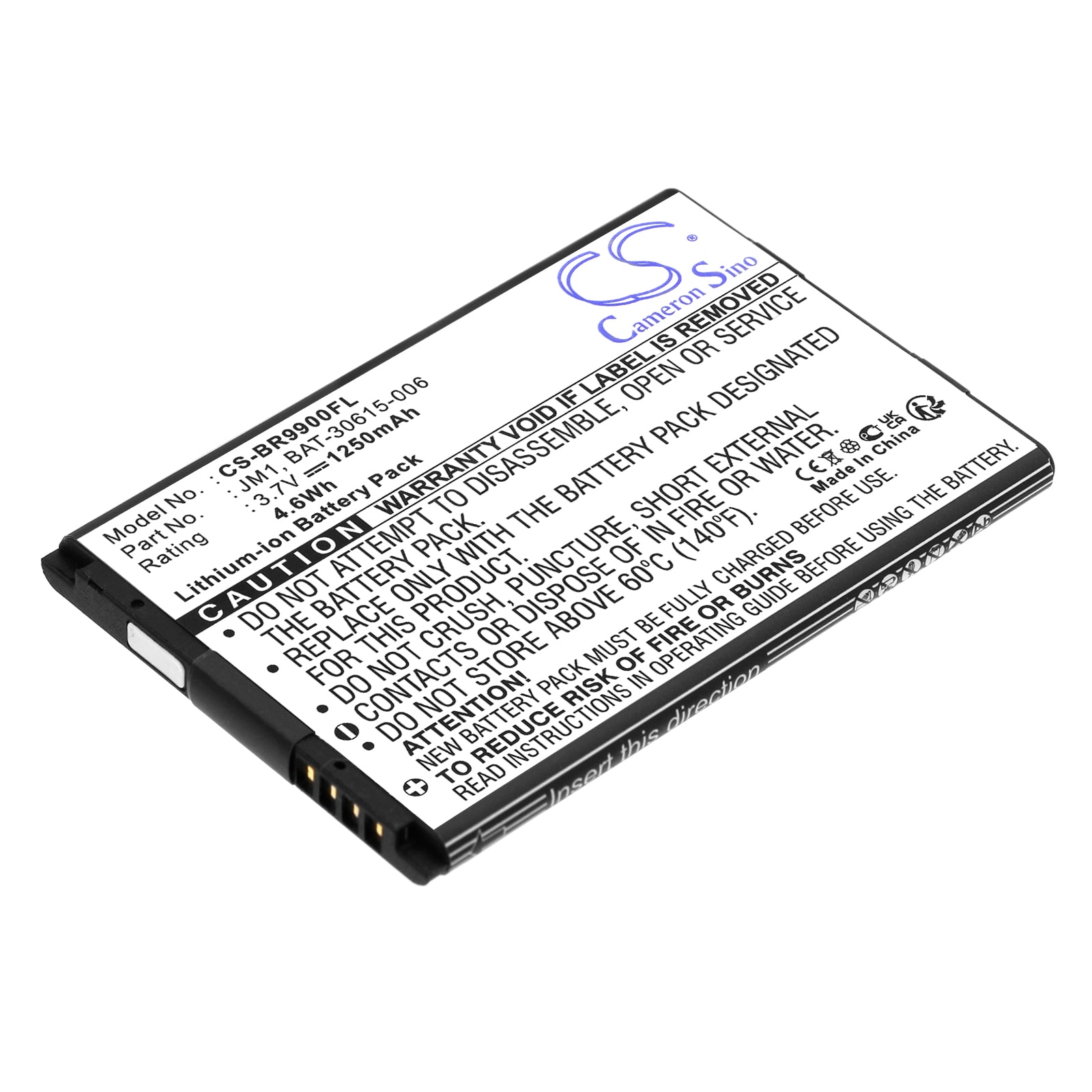Batteri til SmartPhone, mobil til Blackberry Bold Touch 9900, Pluto, Bold Touch 9930 osv.