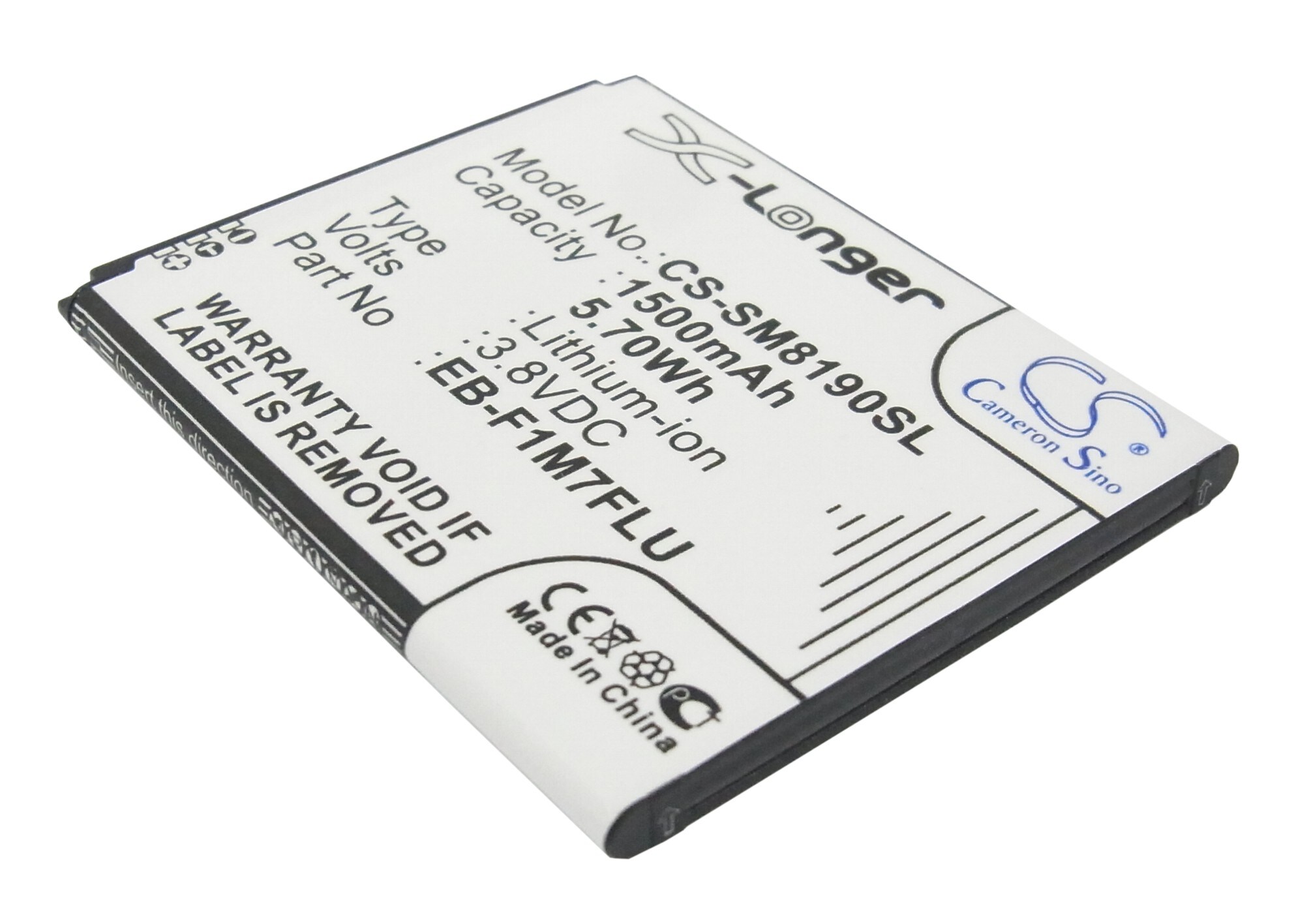 Batteri til SmartPhone, Mobil til Samsung GT-I8190, Galaxy SIII mini, Galaxy S3 mini og andre.