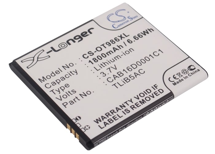 Batteri til SmartPhone, Mobil til Alcatel OT-986, AK47, One Touch 986